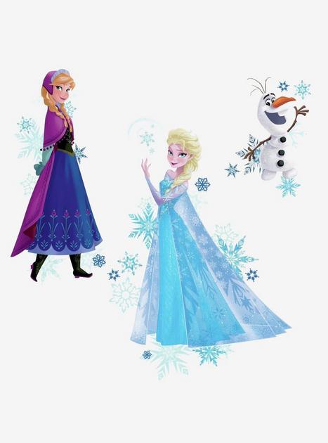 Disney Frozen Anna, Elsa, And Olaf Peel And Stick Giant Wall Decals ...