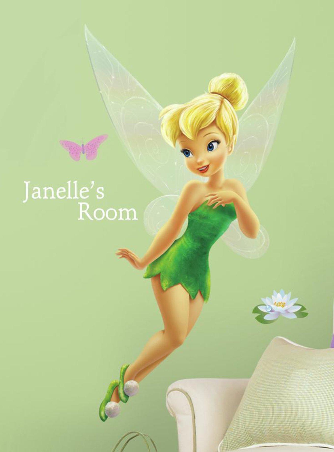 Disney Fairies Tinker Bell Peel & Stick Giant Wall Decal With Personalization, , hi-res