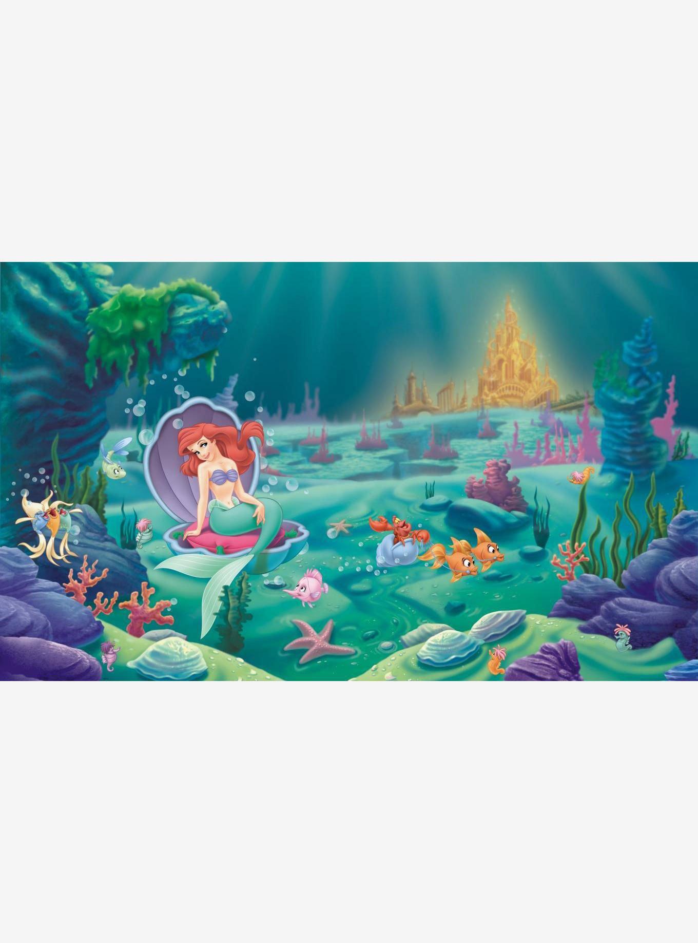 Disney Princess The Little Mermaid Chair Rail Prepasted Mural, , hi-res