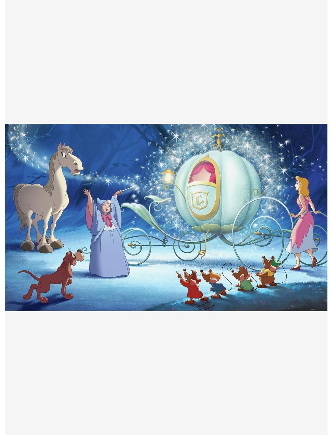 Disney Princess Cinderella Carriage Chair Rail Prepasted Mural, , hi-res