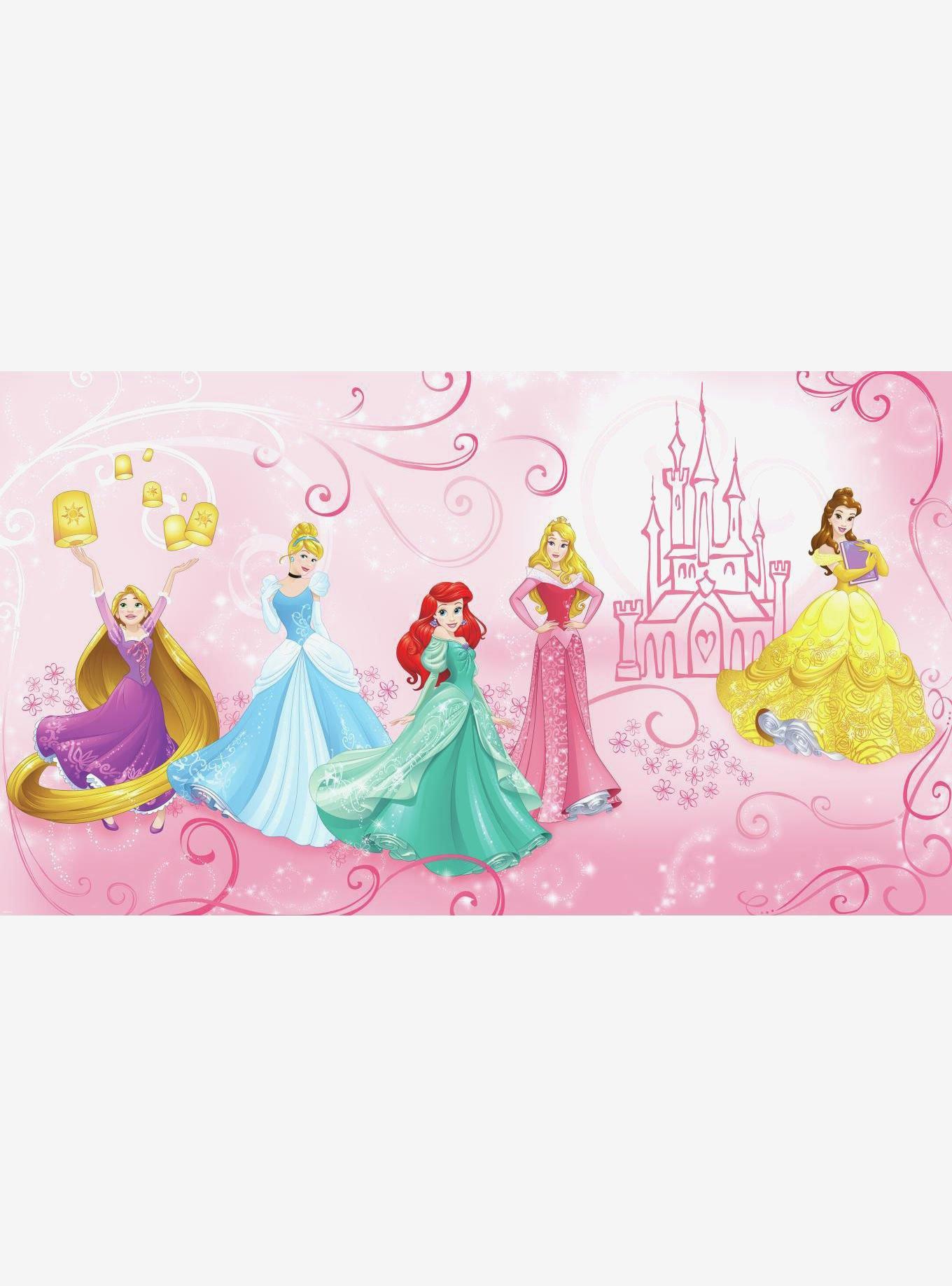 Disney Princess Enchanted Chair Rail Prepasted Mural, , hi-res