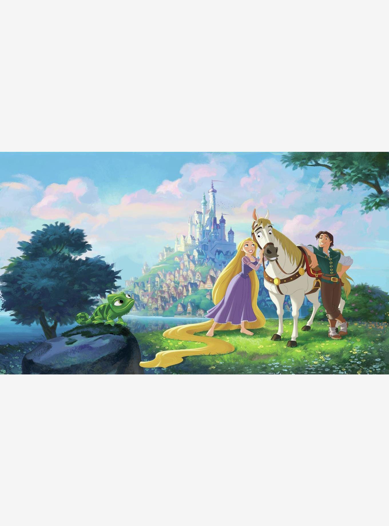 Disney Princess Tangled Chair Rail Prepasted Mural, , hi-res