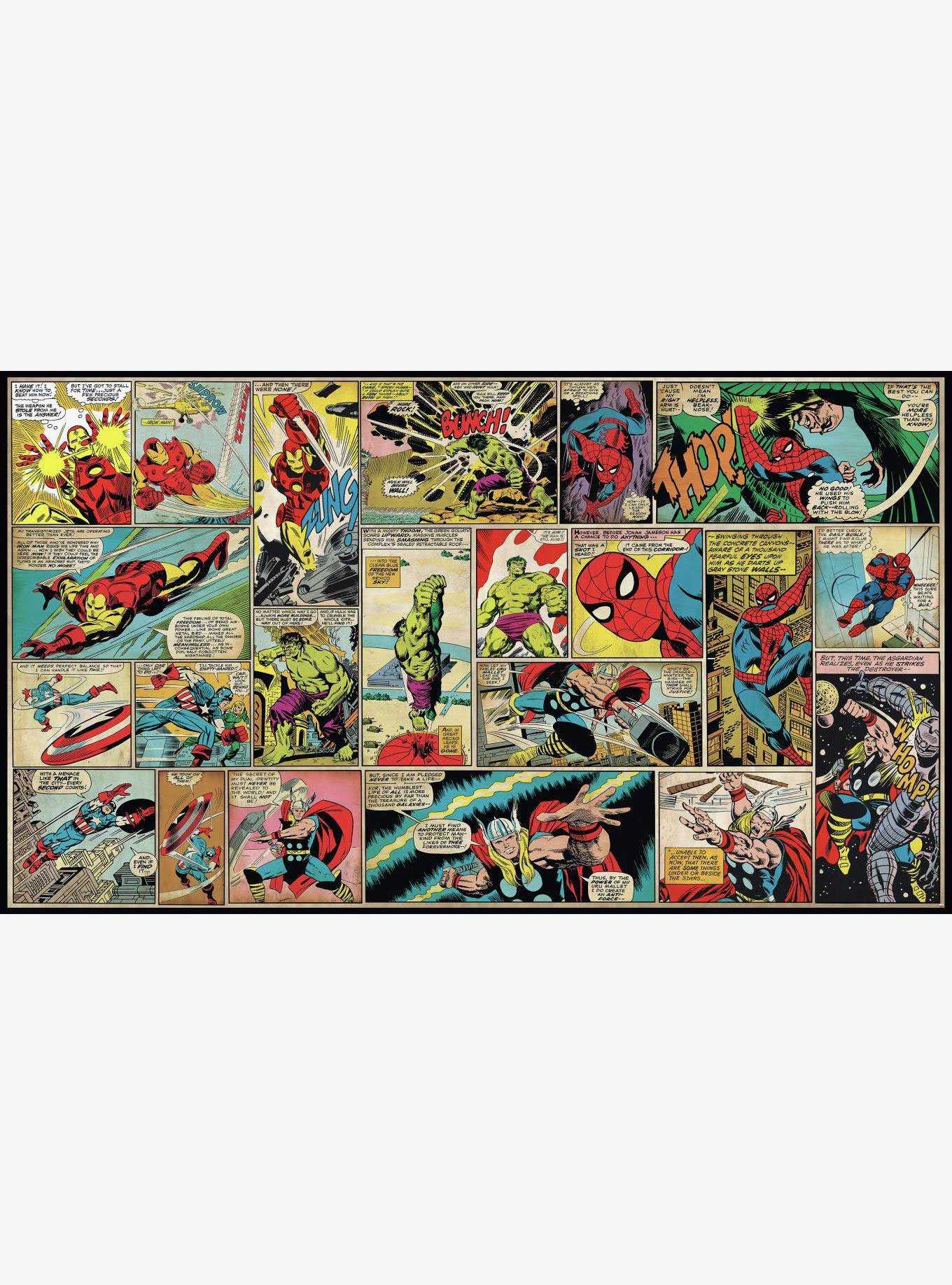Marvel Comic Panel Chair Rail Prepasted Mural, , hi-res