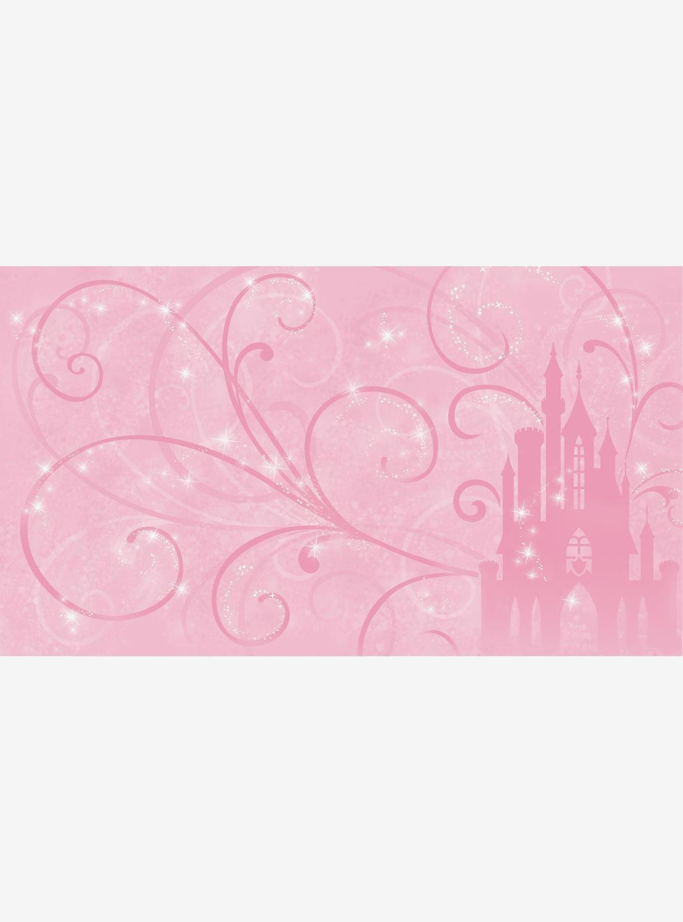 Disney Princess Scroll Castle Chair Rail Prepasted Mural, , hi-res
