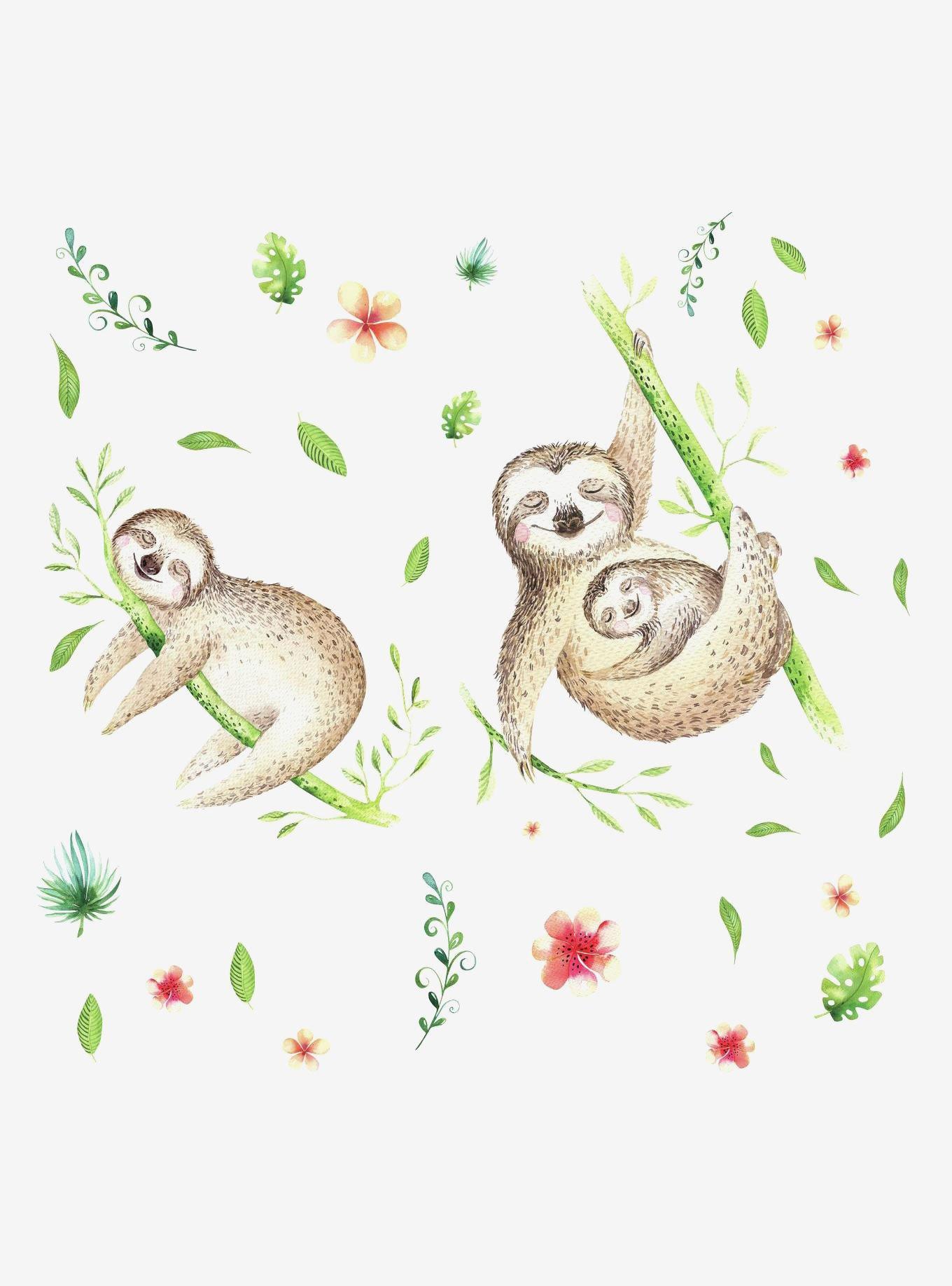 Lazy Sloth Giant Wall Decals, , hi-res