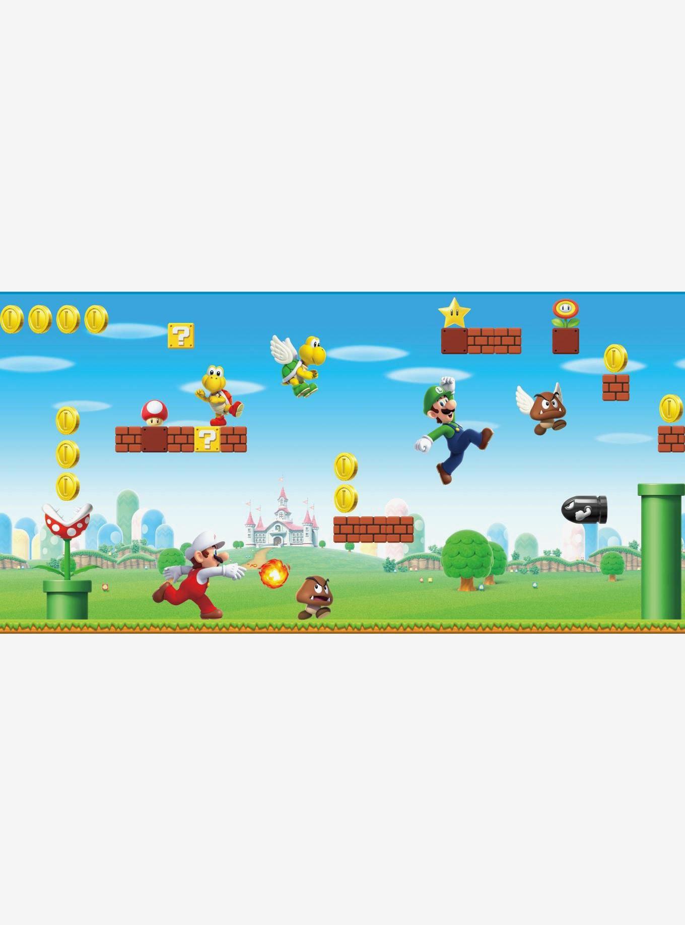 Mario Scene Peel & Stick Wallpaper Border, , hi-res