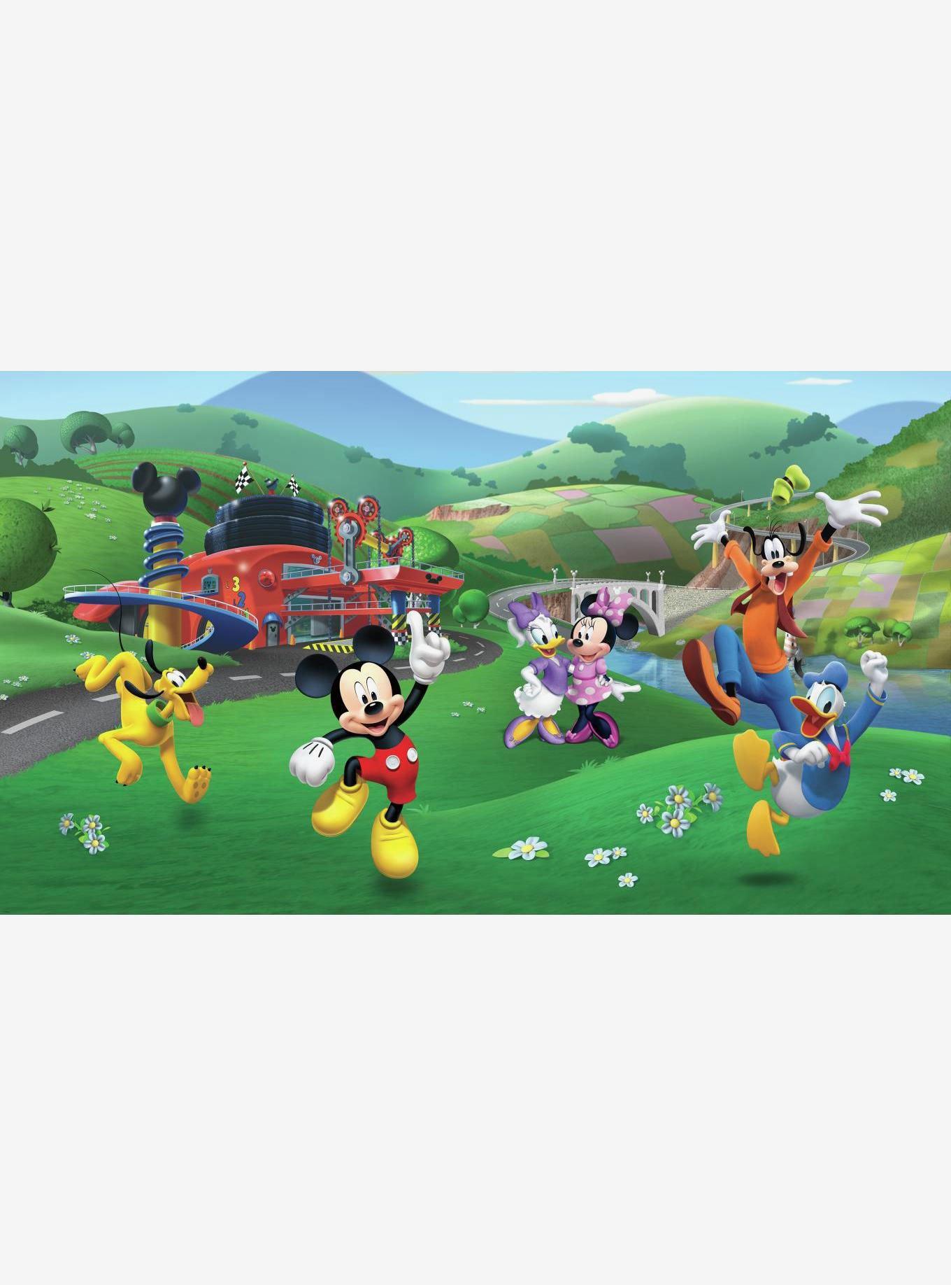 Disney Mickey And Friends Roadster Racer Chair Rail Prepasted Mural, , hi-res