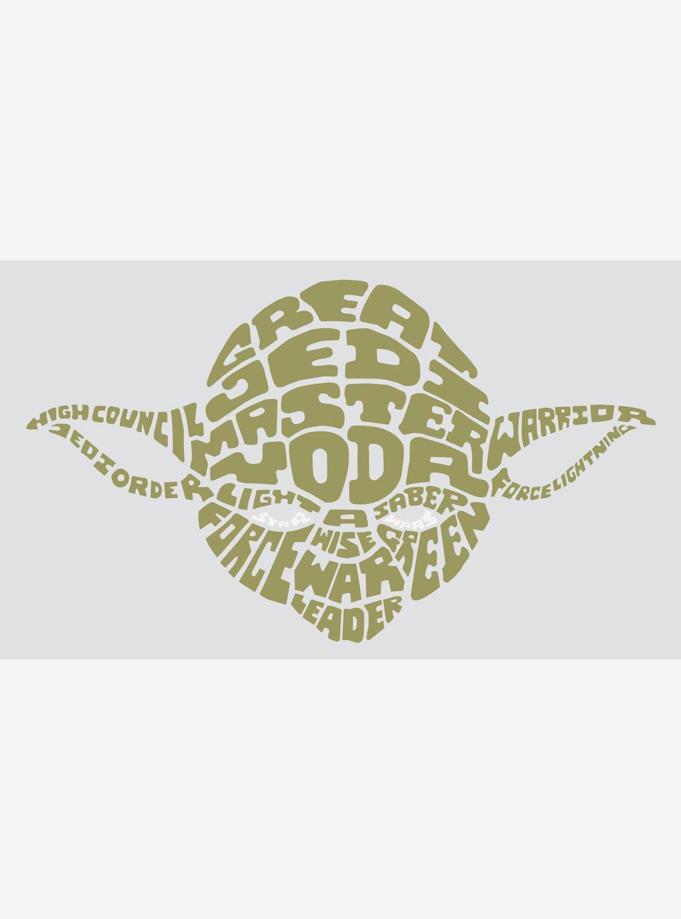 Star Wars Typographic Yoda Peel And Stick Giant Wall Decals, , hi-res