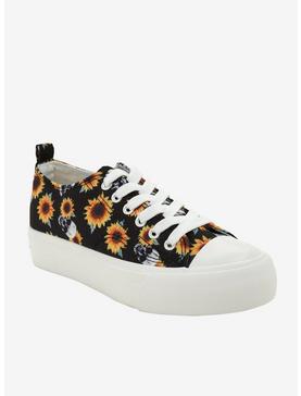 Sunflower Skull Platform Lace-Up Sneakers, , hi-res