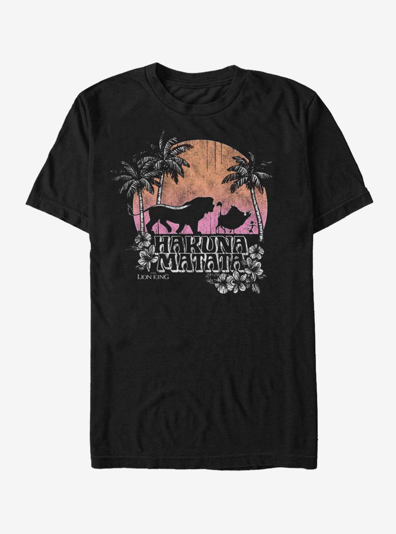 Disney The Lion King Tropical Walk T-Shirt, BLACK, hi-res