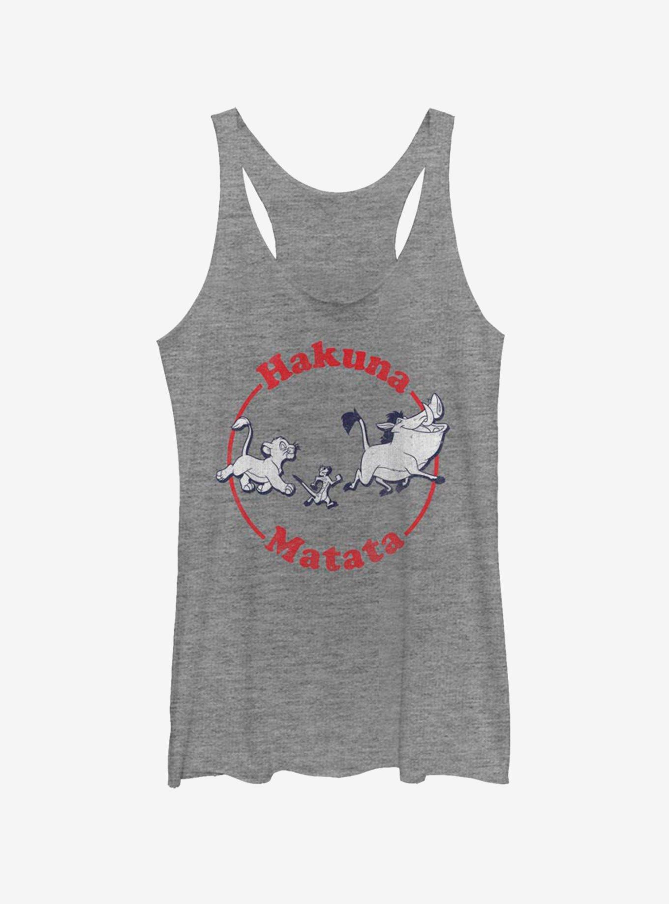 Disney The Lion King Classic Motto Girls Tank, GRAY HTR, hi-res