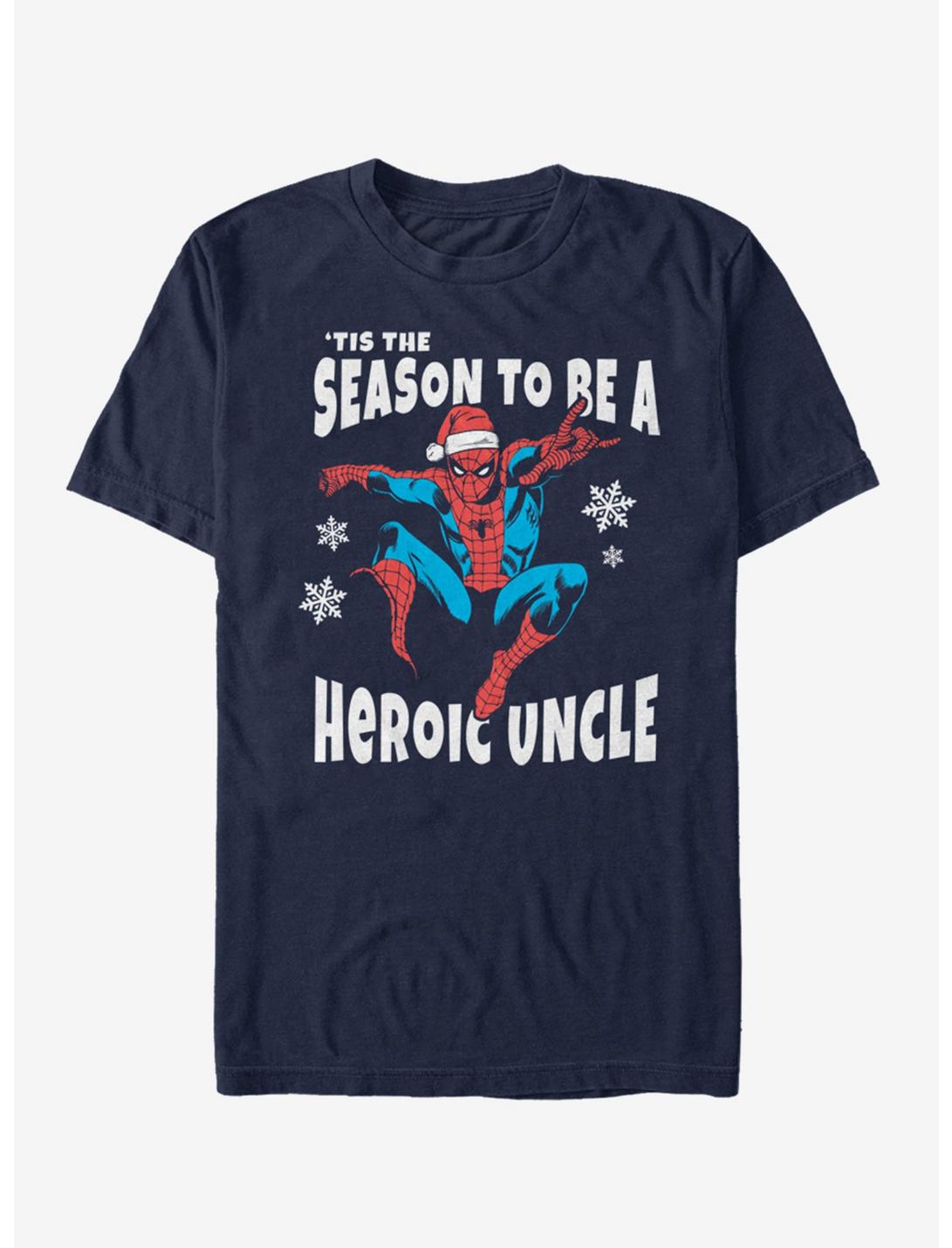 Marvel Spider-Man Heroic Uncle T-Shirt, NAVY, hi-res