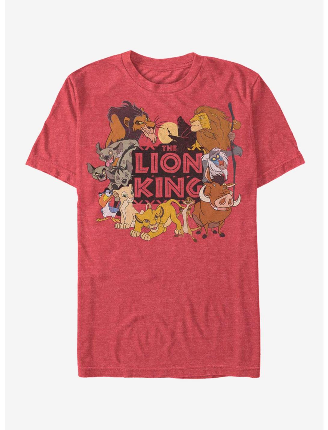 Disney The Lion King Lion Group T-Shirt, RED HTR, hi-res