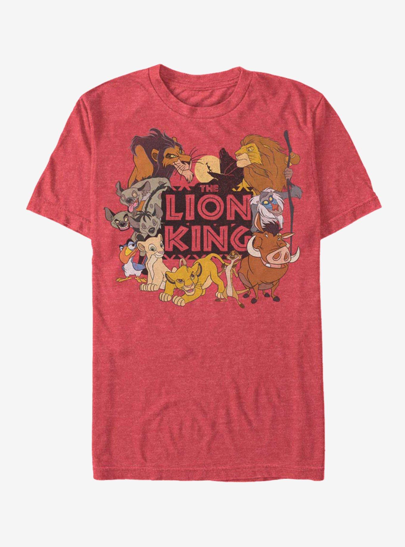 Disney The Lion King Lion Group T-Shirt, RED HTR, hi-res