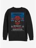 Marvel Spider-Man Holiday Sweater Aunt Sweatshirt, BLACK, hi-res