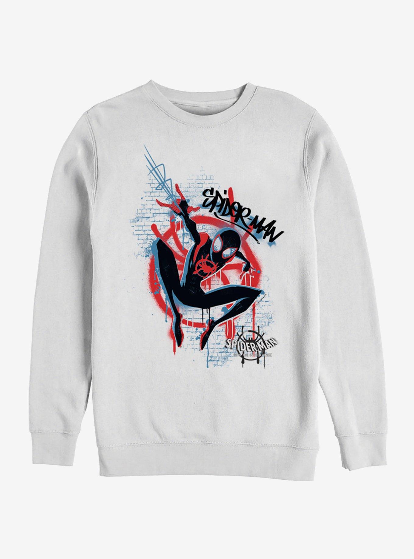 Marvel Spider-Man Graffiti Spider Sweatshirt, WHITE, hi-res