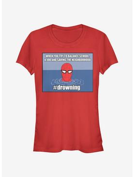 Marvel Spider-Man #drowning Girls T-Shirt, , hi-res