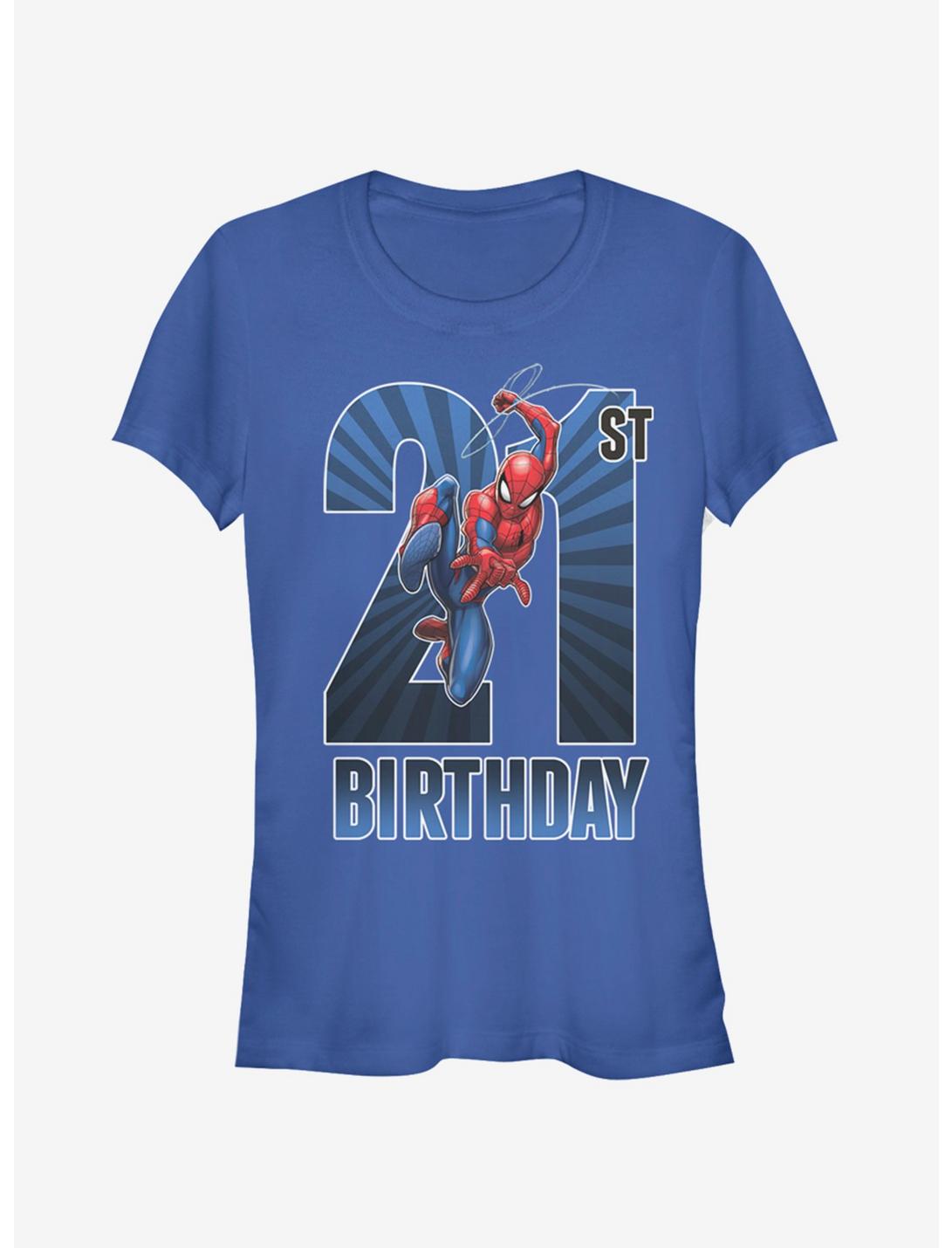 Marvel Spider-Man Spider-Man 21th Bday Girls T-Shirt, ROYAL, hi-res