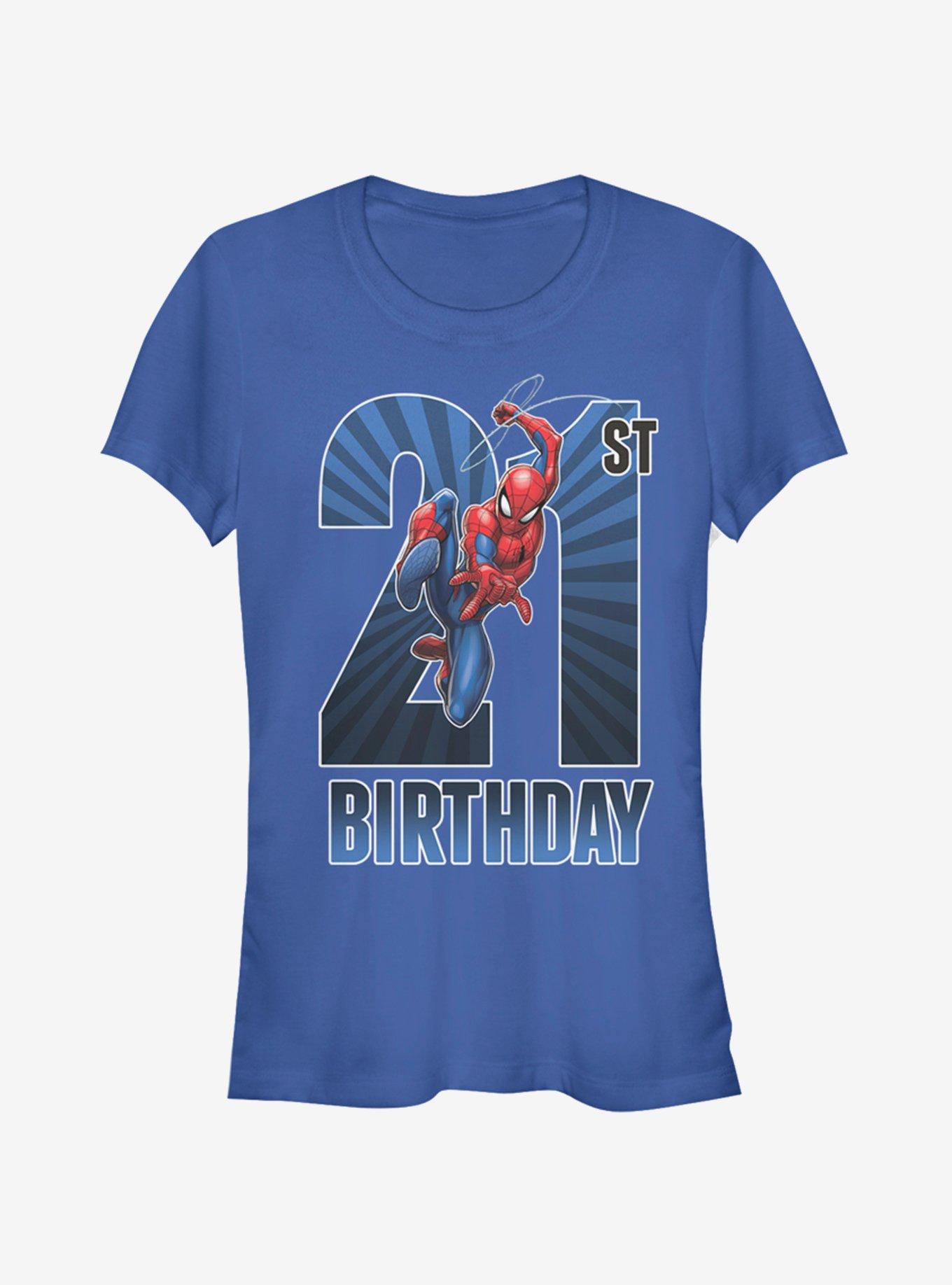 Marvel Spider-Man Spider-Man 21th Bday Girls T-Shirt, ROYAL, hi-res