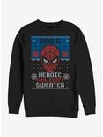 Marvel Spider-Man Holiday Sweater Dad Sweatshirt, BLACK, hi-res