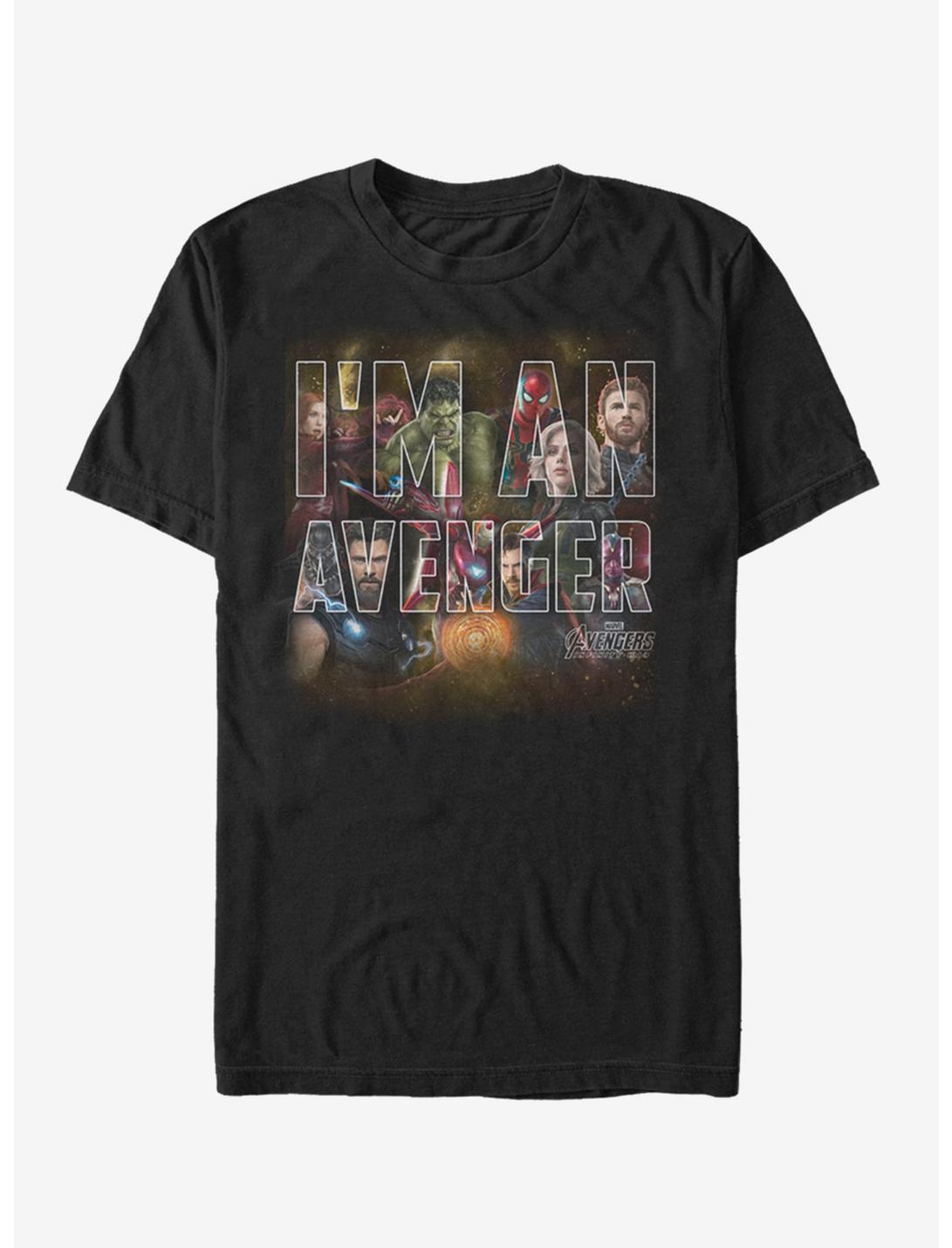 Marvel Avengers Infinity War I Am An Avenger T-Shirt, BLACK, hi-res