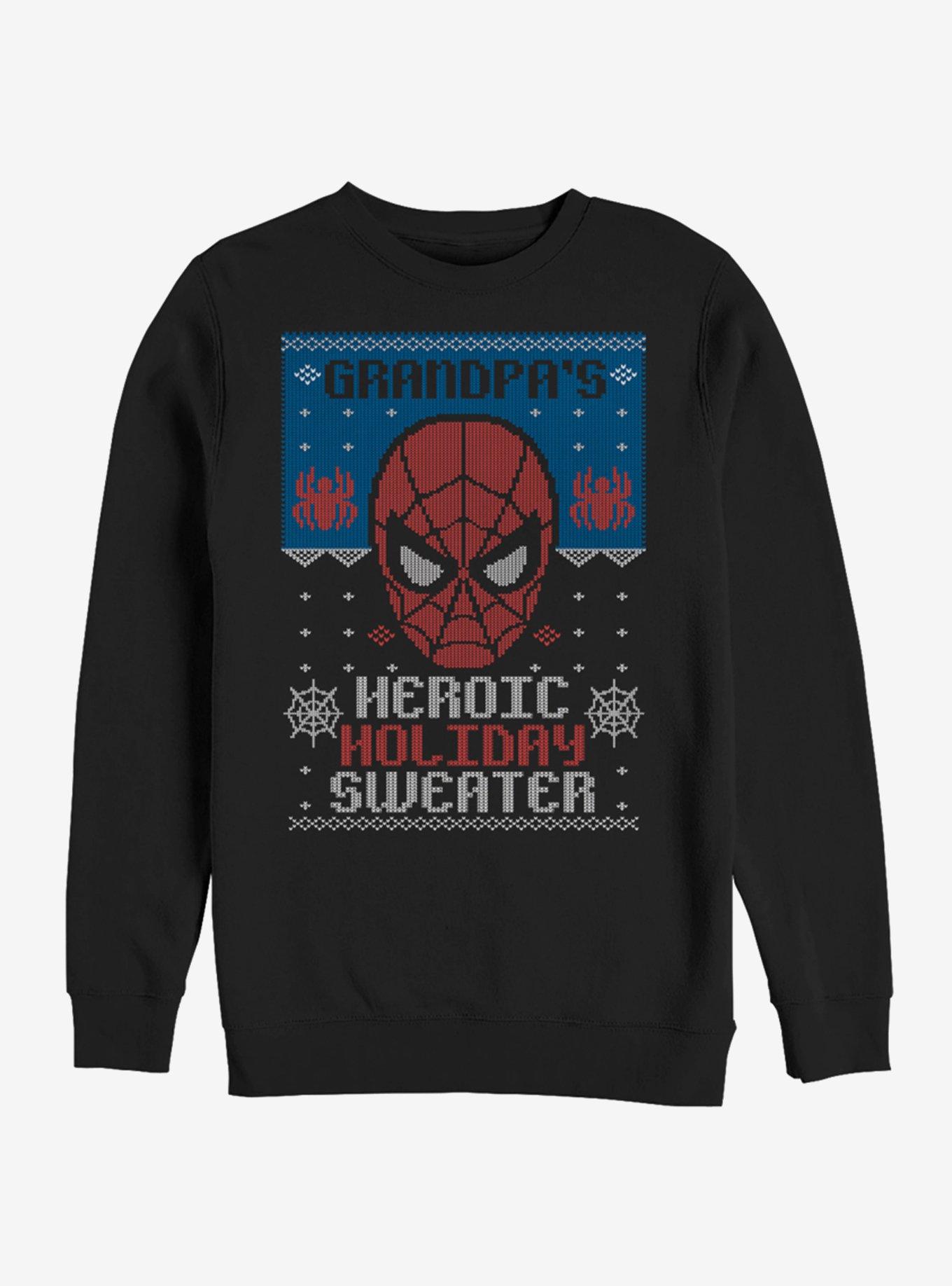 Marvel Spider-Man Holiday Sweater Grandpa Sweatshirt