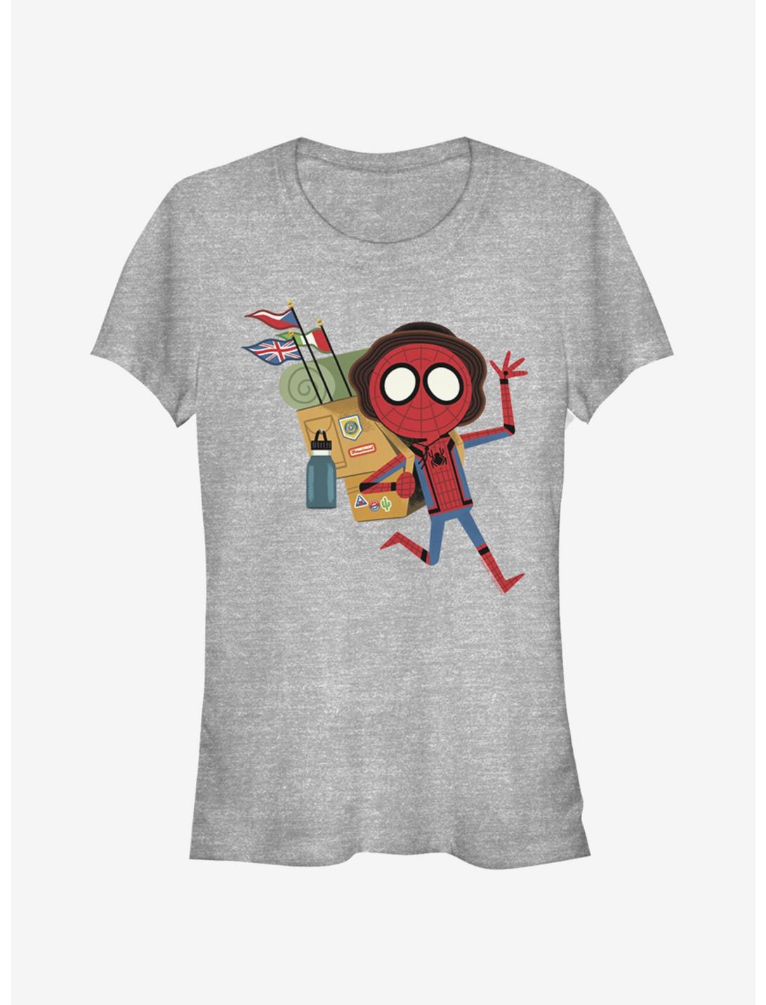 Marvel Spider-Man Spidey Abroad Girls T-Shirt, ATH HTR, hi-res