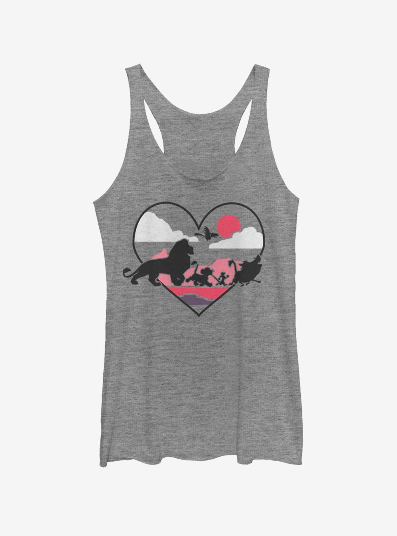 Disney The Lion King College Lines Girls Tank, GRAY HTR, hi-res