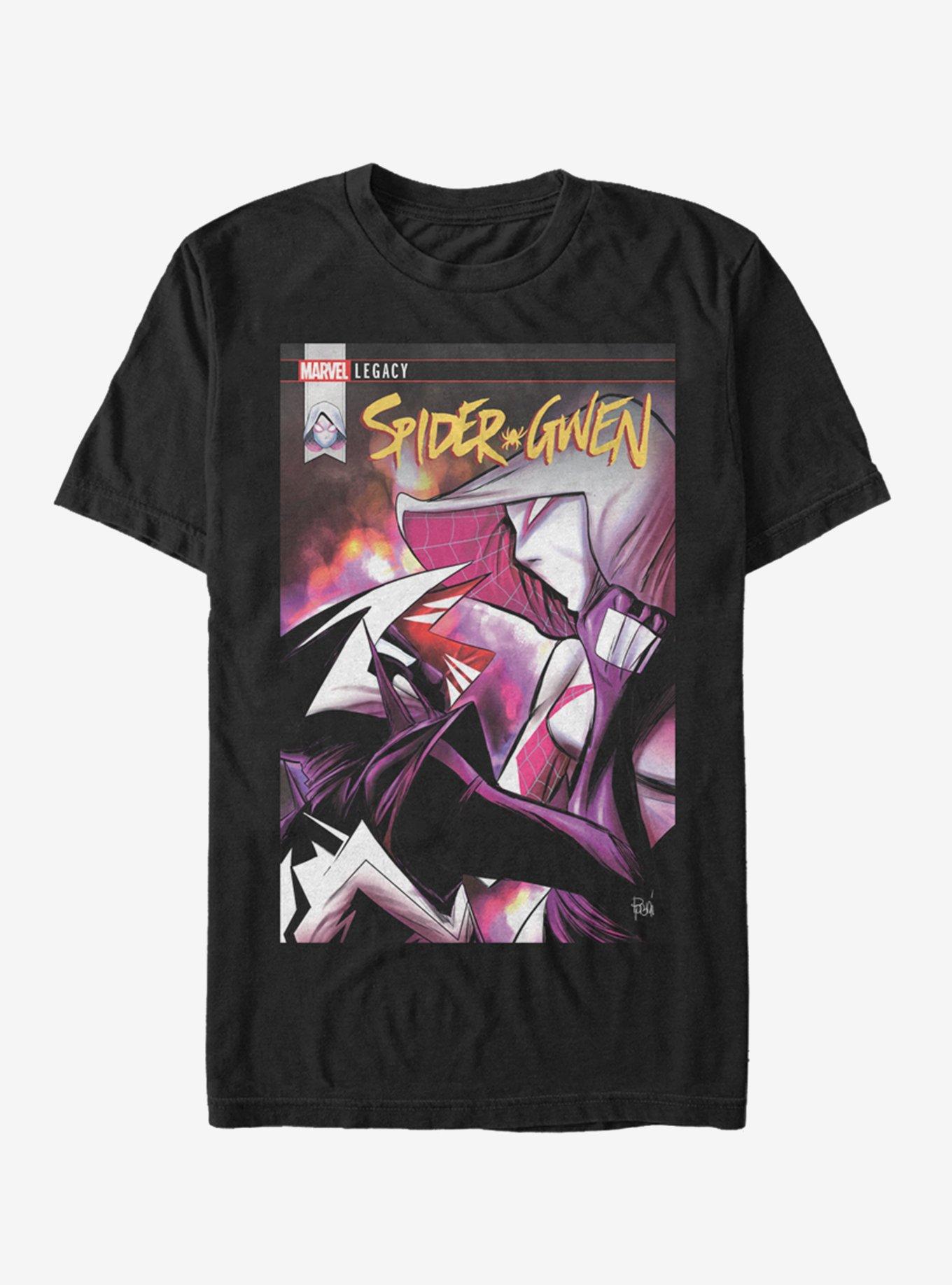 Marvel Spider-Man: Into The Spider-Verse Spider-Gwen March 18 T-Shirt, BLACK, hi-res