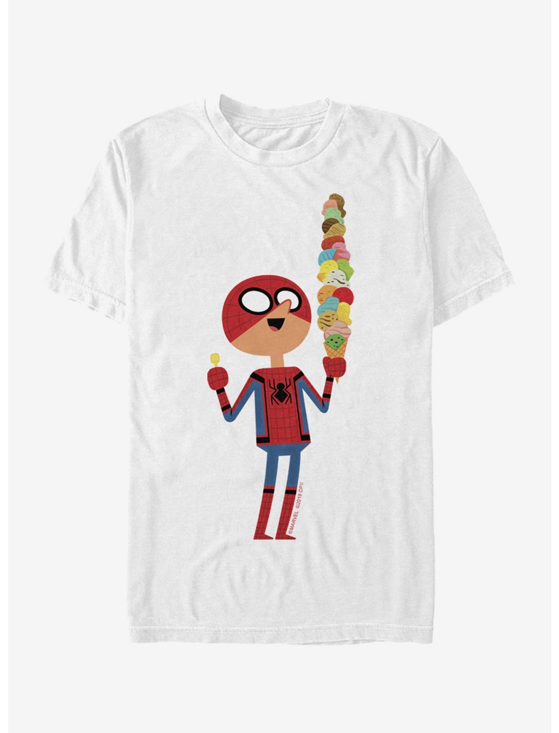 Marvel Spider-Man Ice Cream T-Shirt, WHITE, hi-res