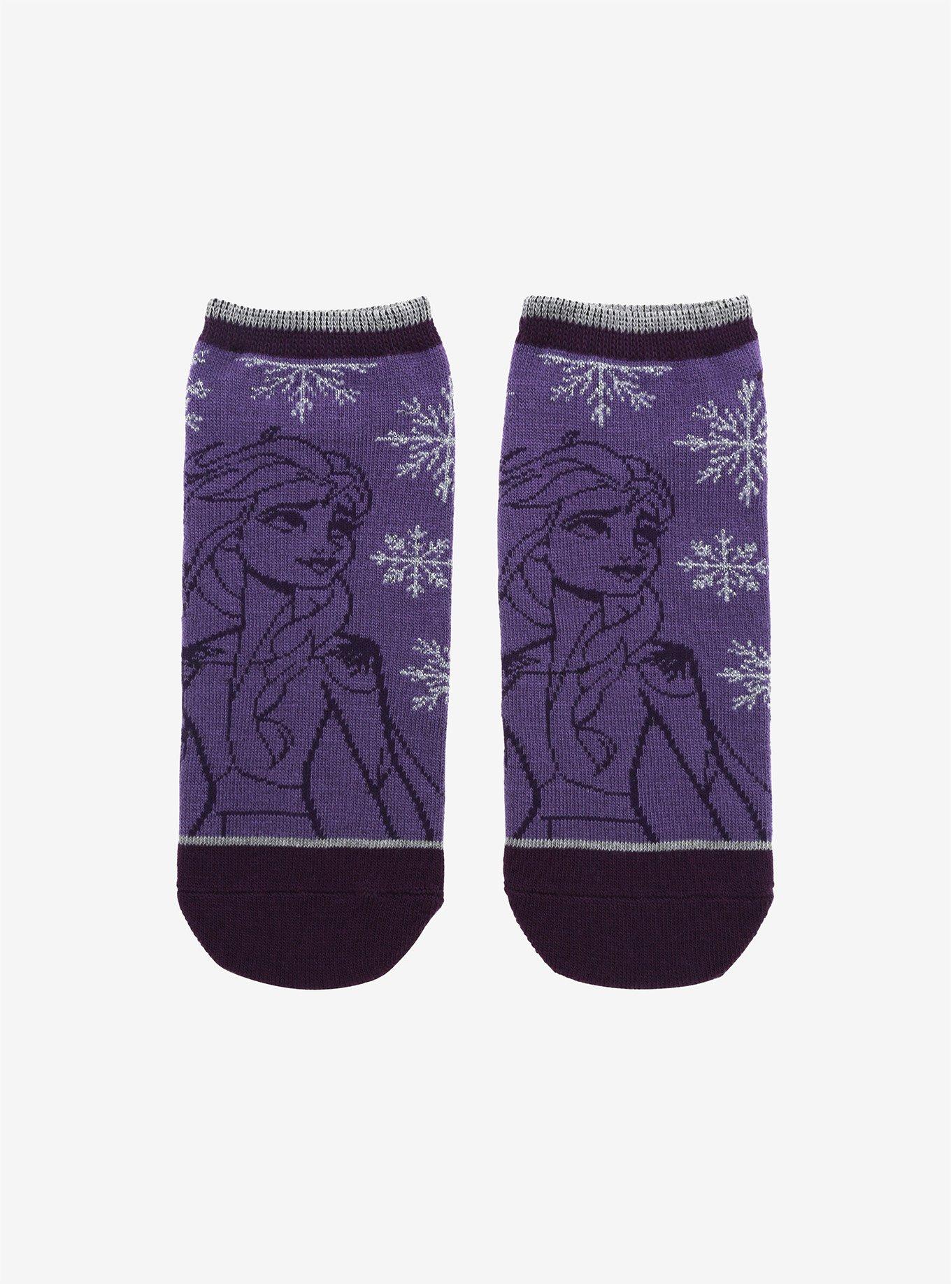 Disney Frozen 2 Elsa Glitter NoShow Socks Hot Topic