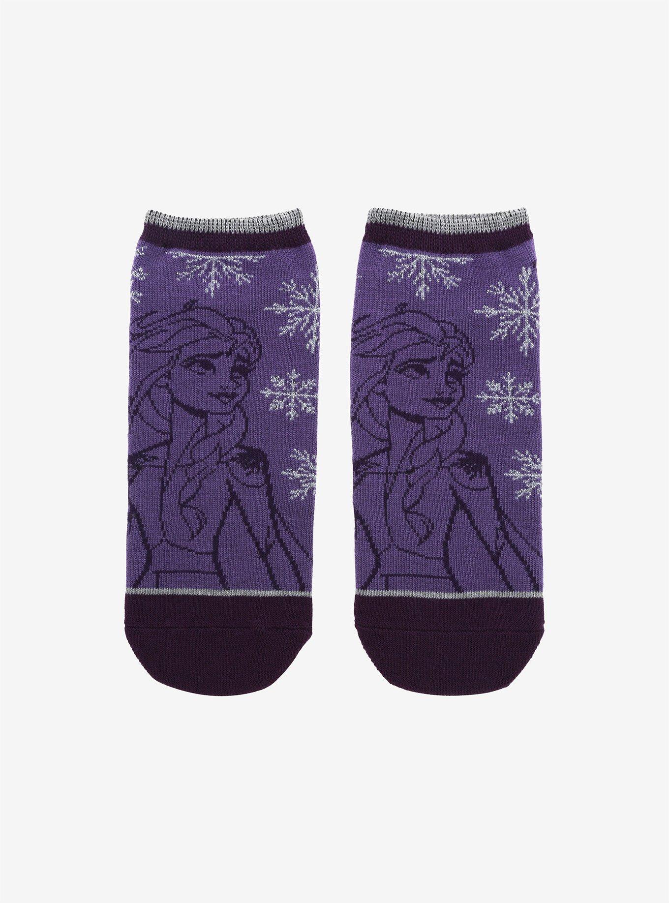 Disney Frozen 2 Elsa Glitter No-Show Socks, , hi-res