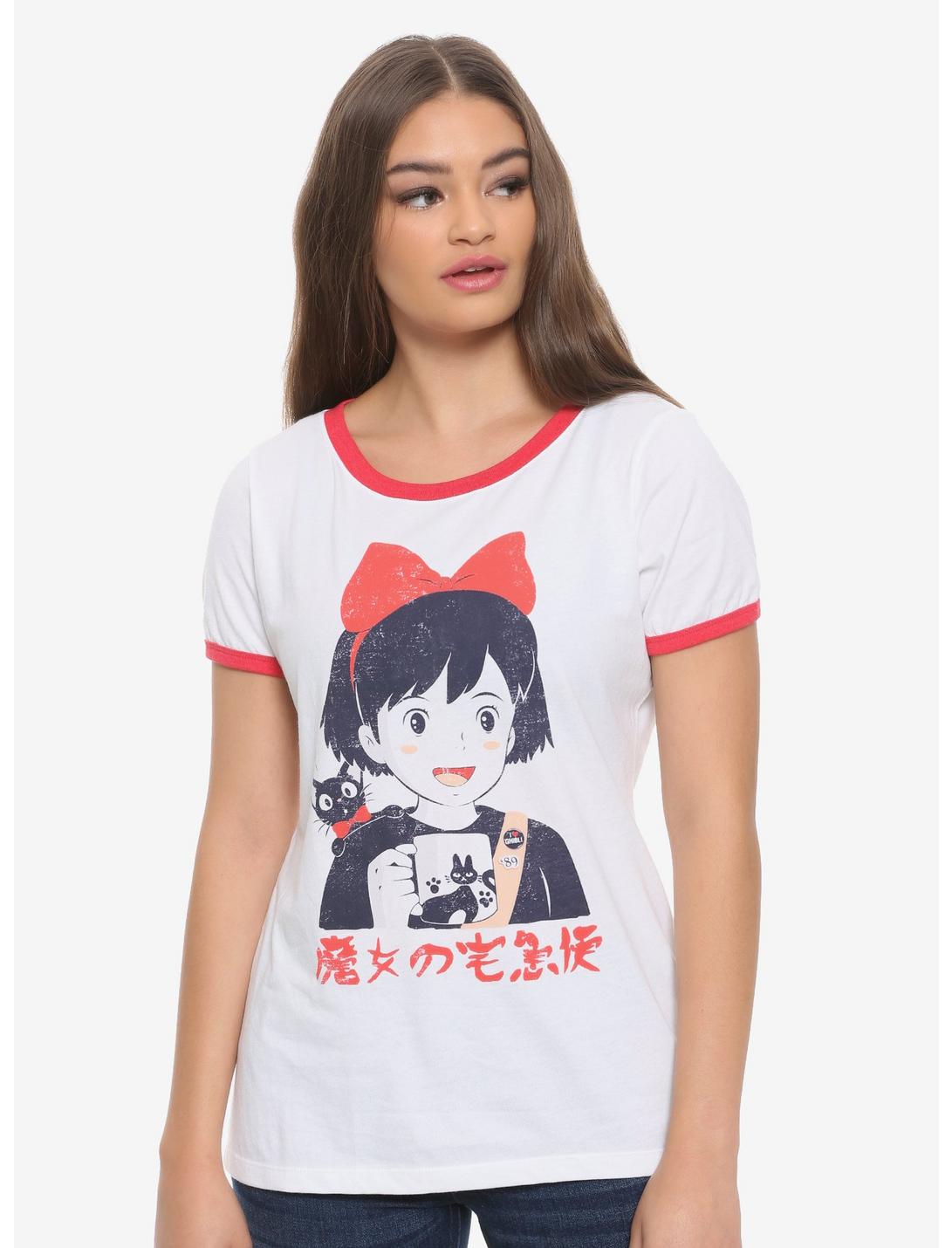 Studio Ghibli Kiki's Delivery Service Retro Kiki Girls Ringer T-Shirt, MULTI, hi-res