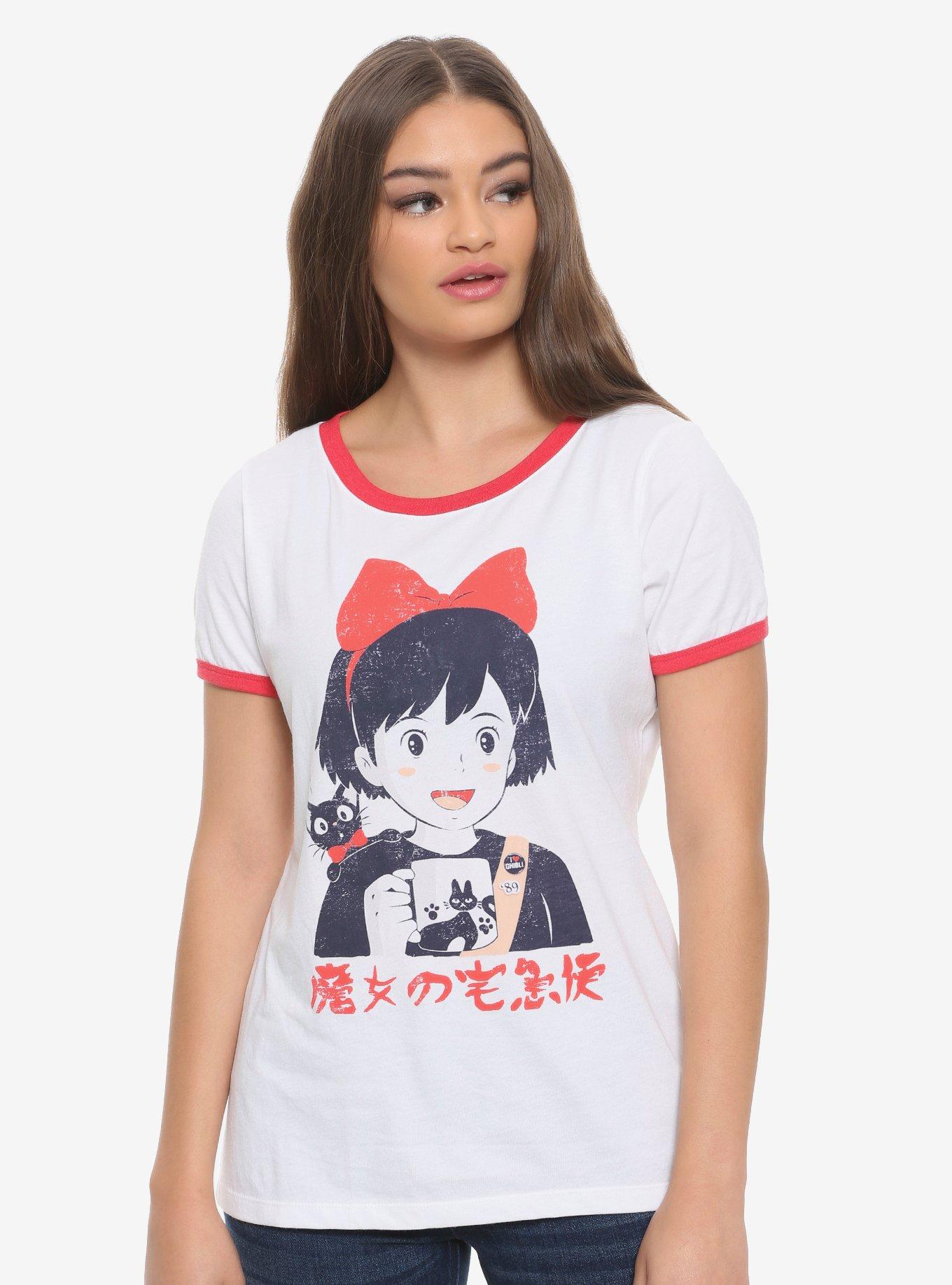 Studio Ghibli Kiki's Delivery Service Retro Kiki Girls Ringer T-Shirt, MULTI, hi-res