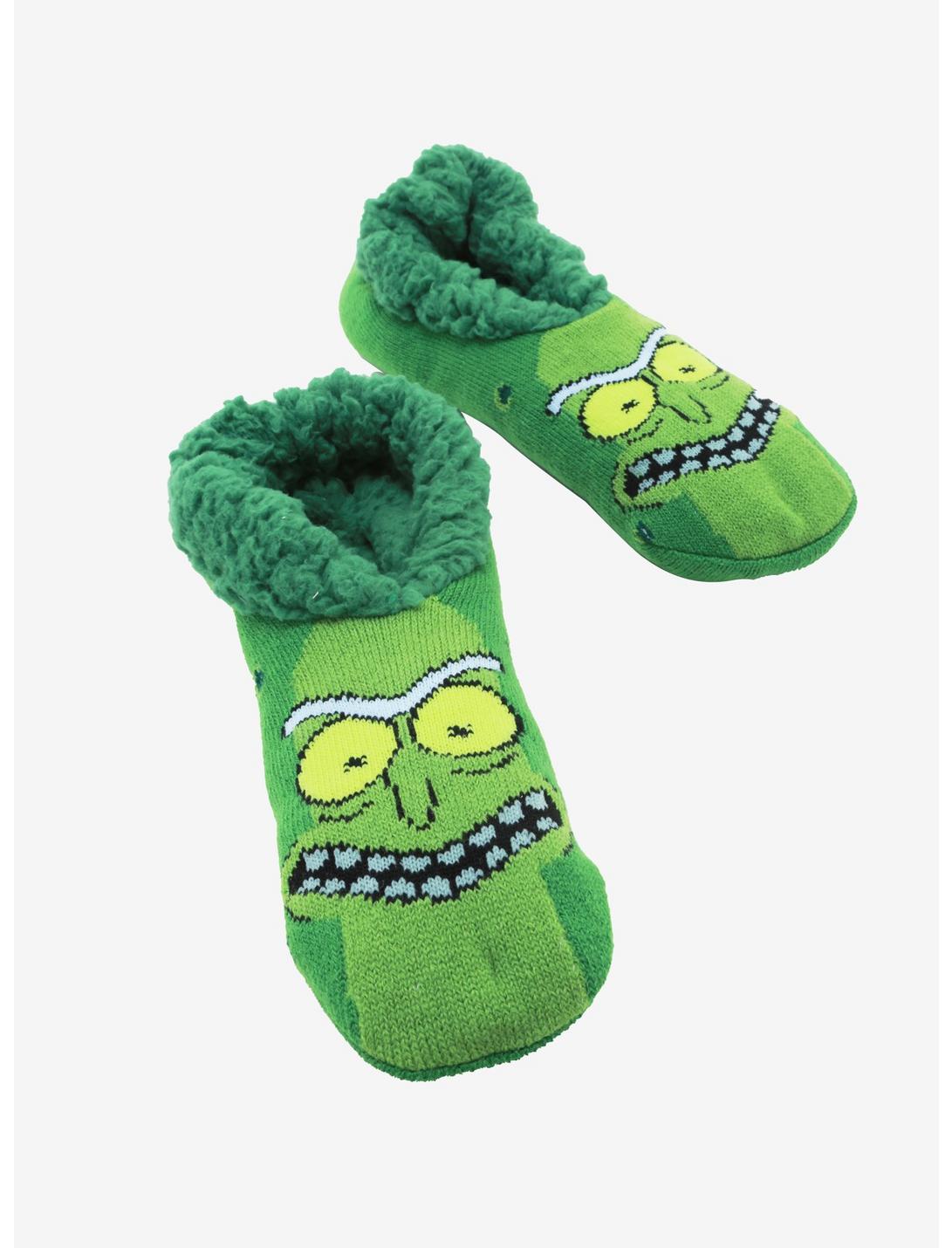 Rick and Morty Pickle Rick Slipper Socks, , hi-res