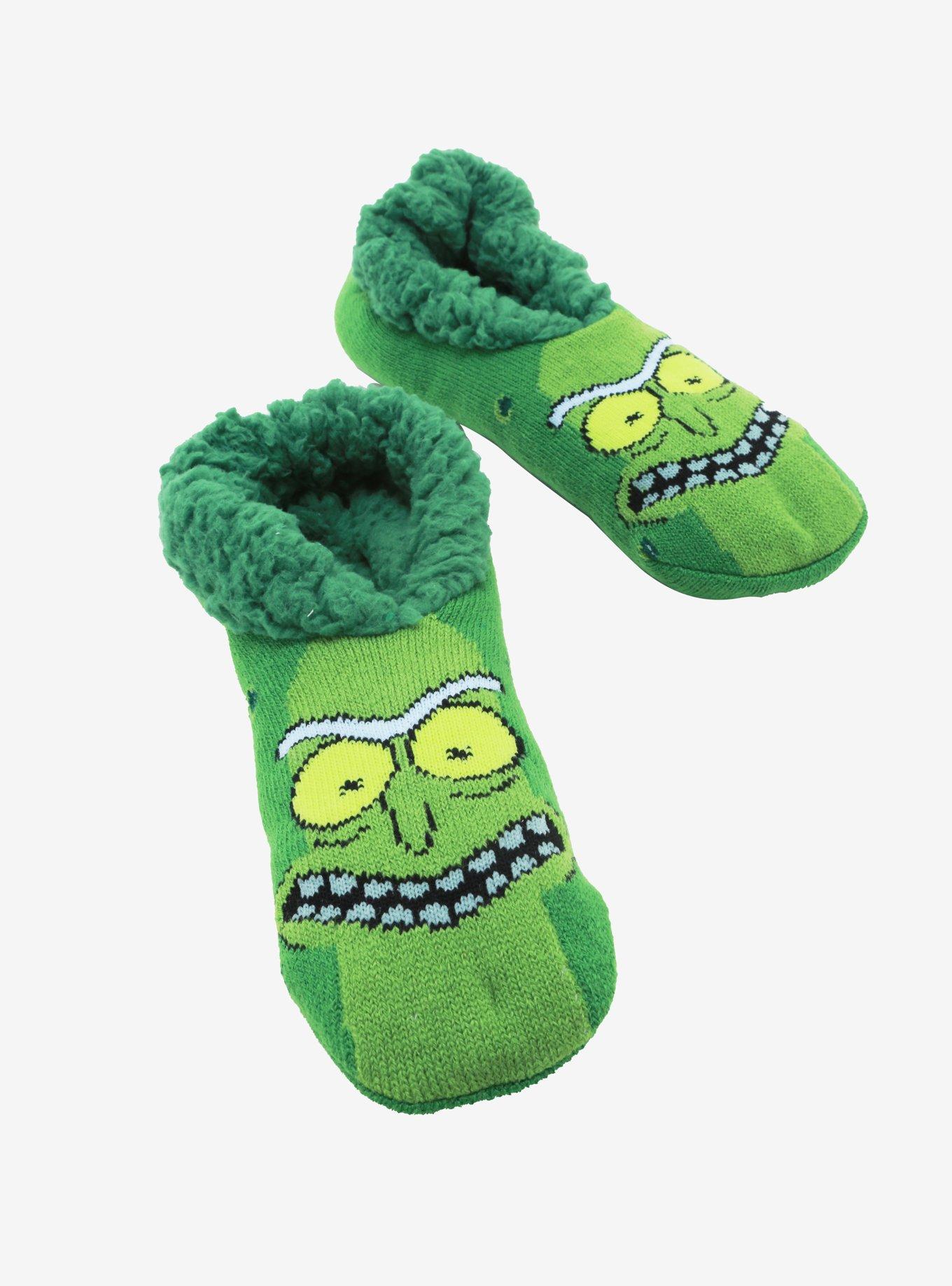 Rick and Morty Pickle Rick Slipper Socks, , hi-res