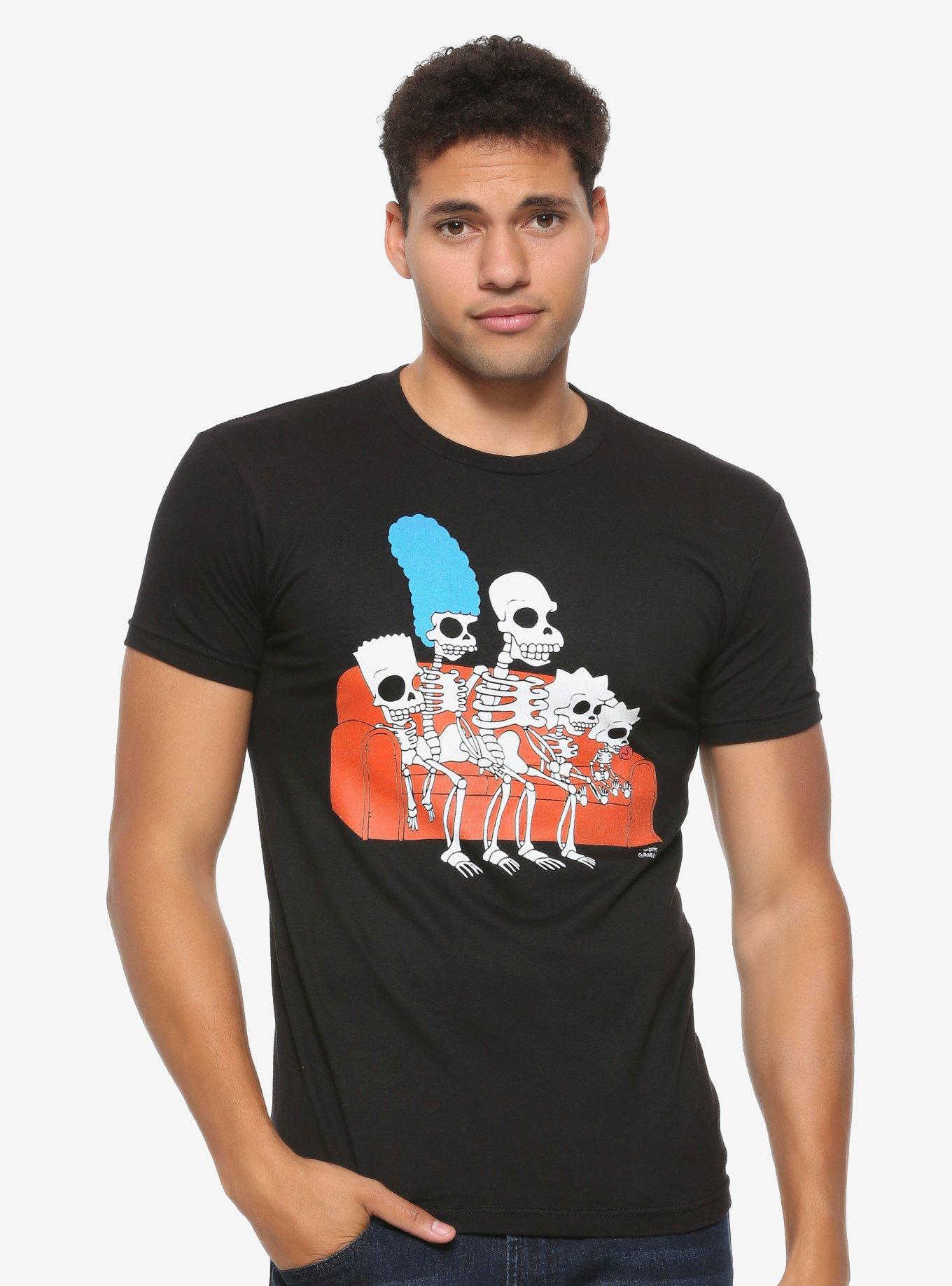 The Simpsons Skeleton Family Couch T-Shirt