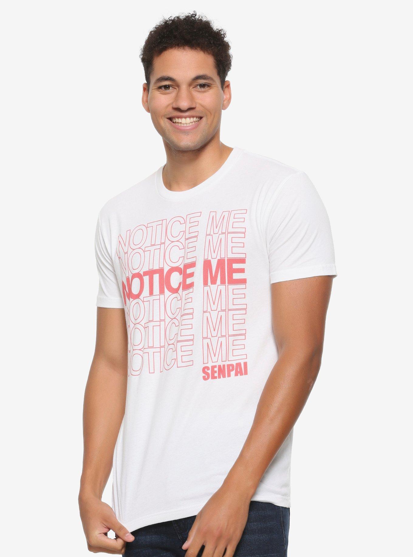 Notice Me Senpai T-Shirt - BoxLunch Exclusive, WHITE, hi-res