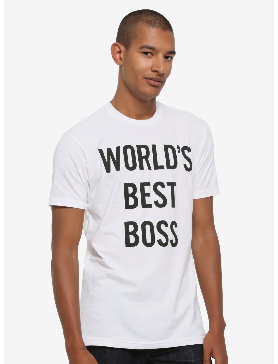 World's Best Boss T-Shirt - BoxLunch Exclusive, WHITE, hi-res
