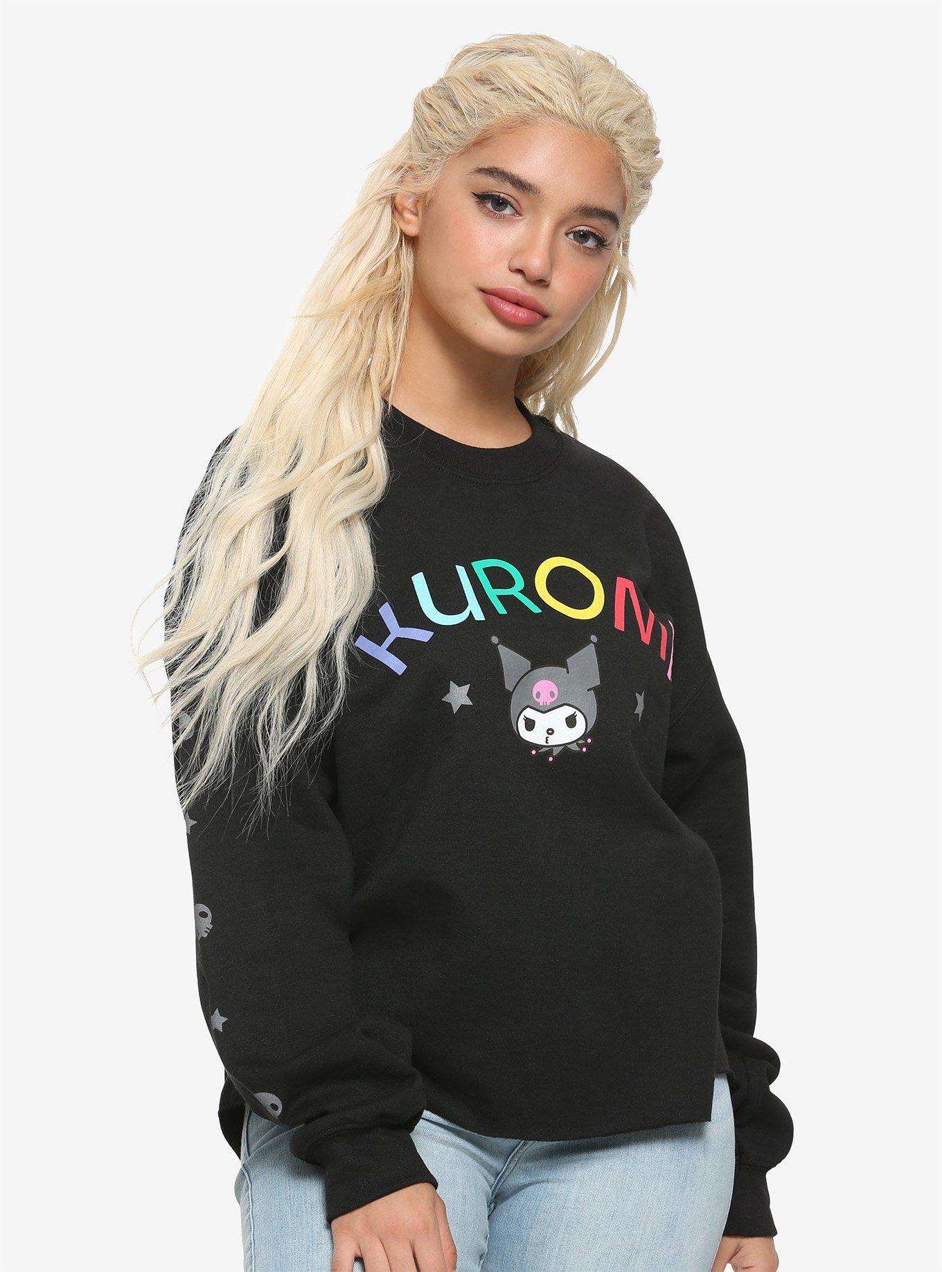 Kuromi Rainbow Letters Girls Sweatshirt, MULTI, hi-res