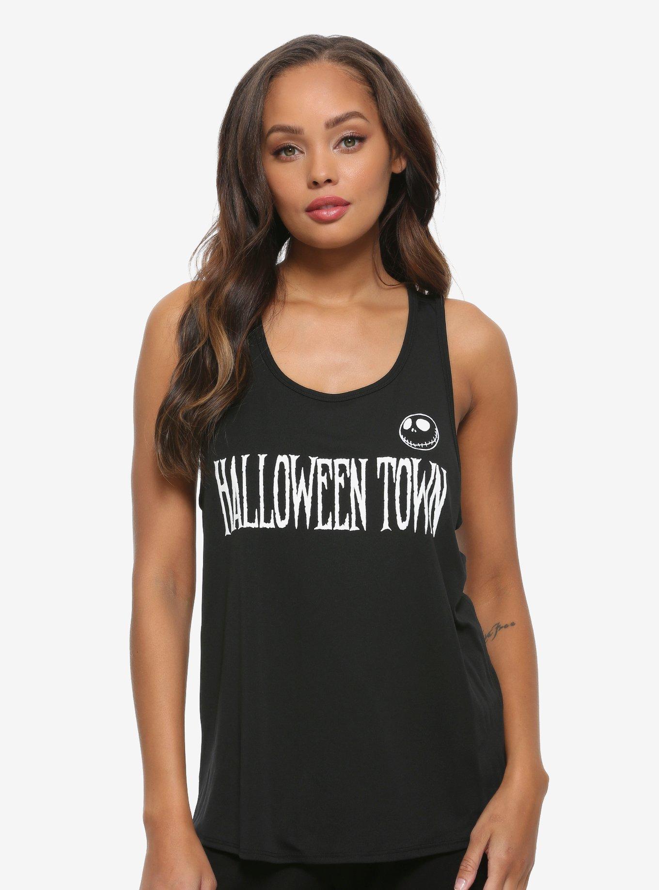 Disney The Nightmare Before Christmas Halloween Town Women's Tank Top - BoxLunch Exclusive, BLACK, hi-res