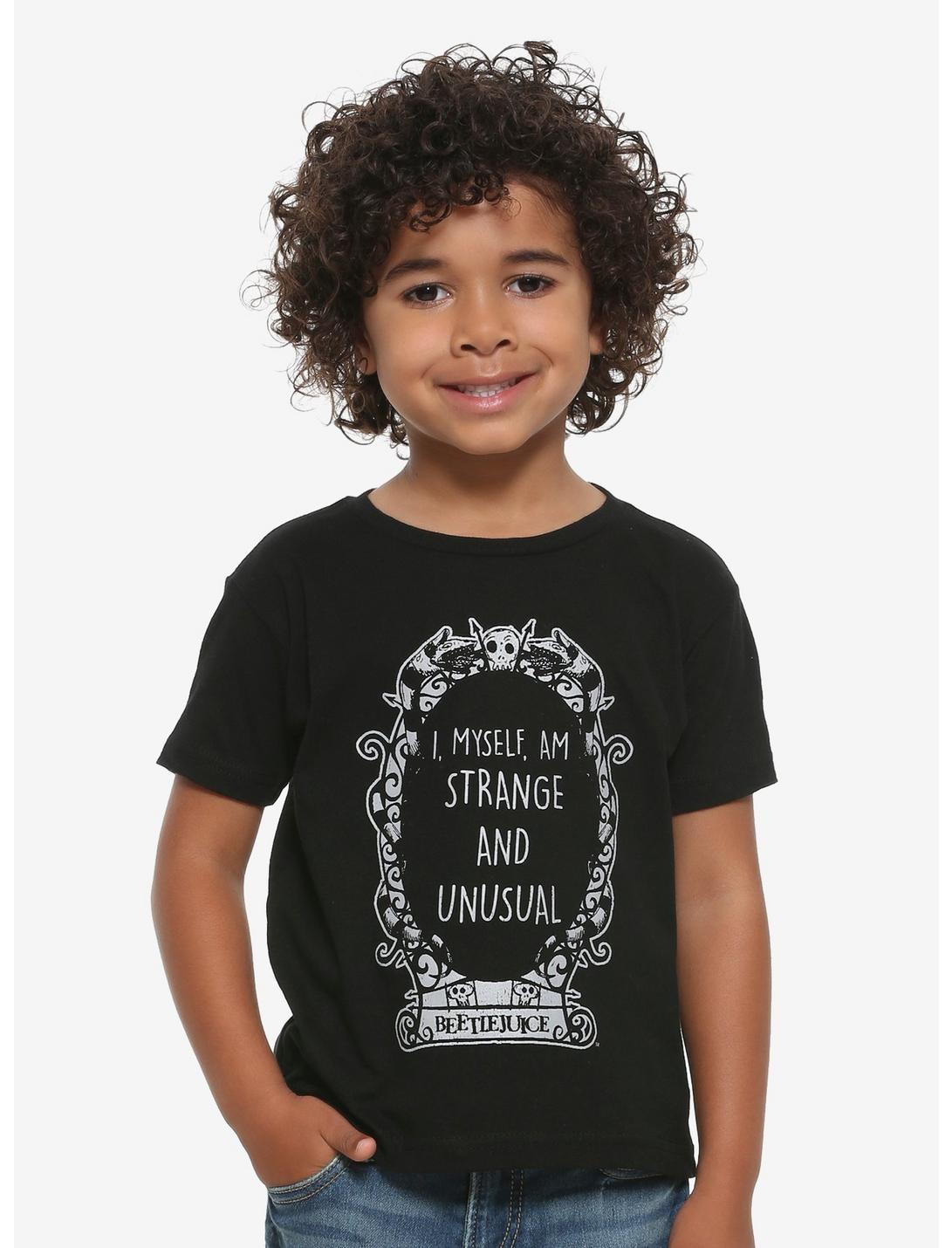 Beetlejuice Strange and Unusual Toddler T-Shirt - BoxLunch Exclusive, BLACK, hi-res