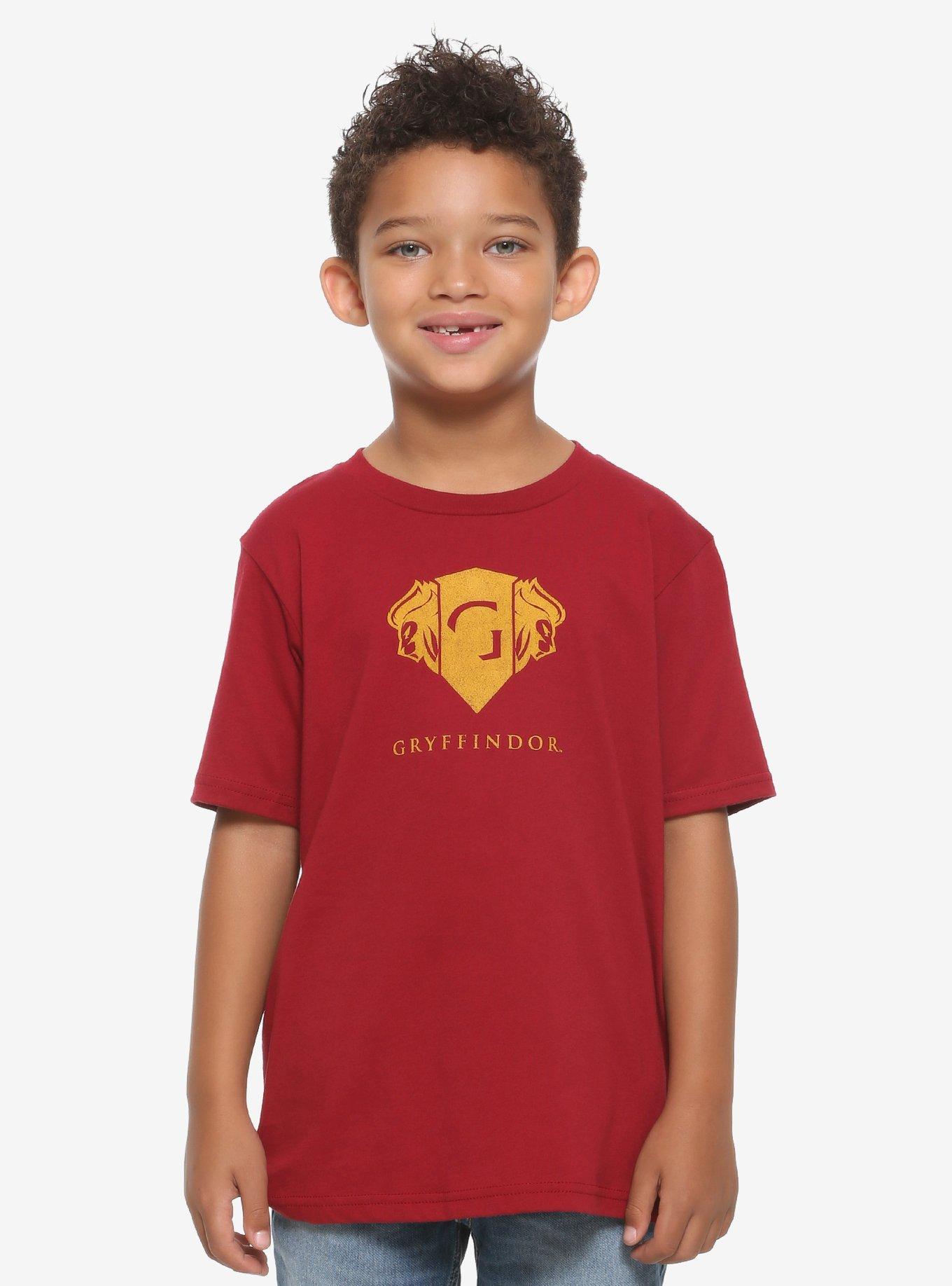 Harry Potter Gryffindor Crest Youth T-Shirt - BoxLunch Exclusive, RED, hi-res