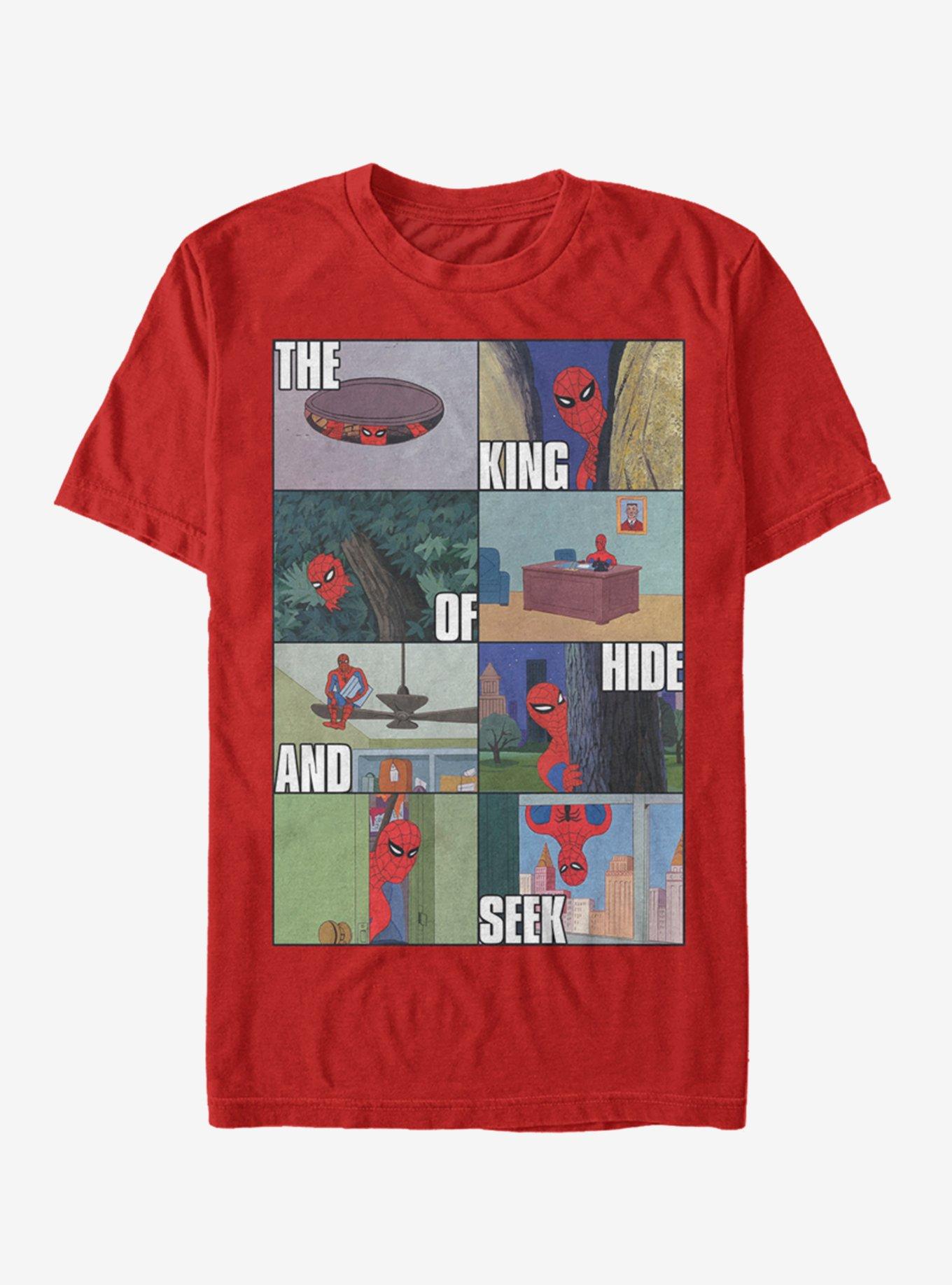 Marvel Spider-Man King of Hide and Seek T-Shirt, RED, hi-res