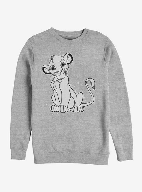 Disney The Lion King Simba Splatter Sweatshirt - GREY | Hot Topic