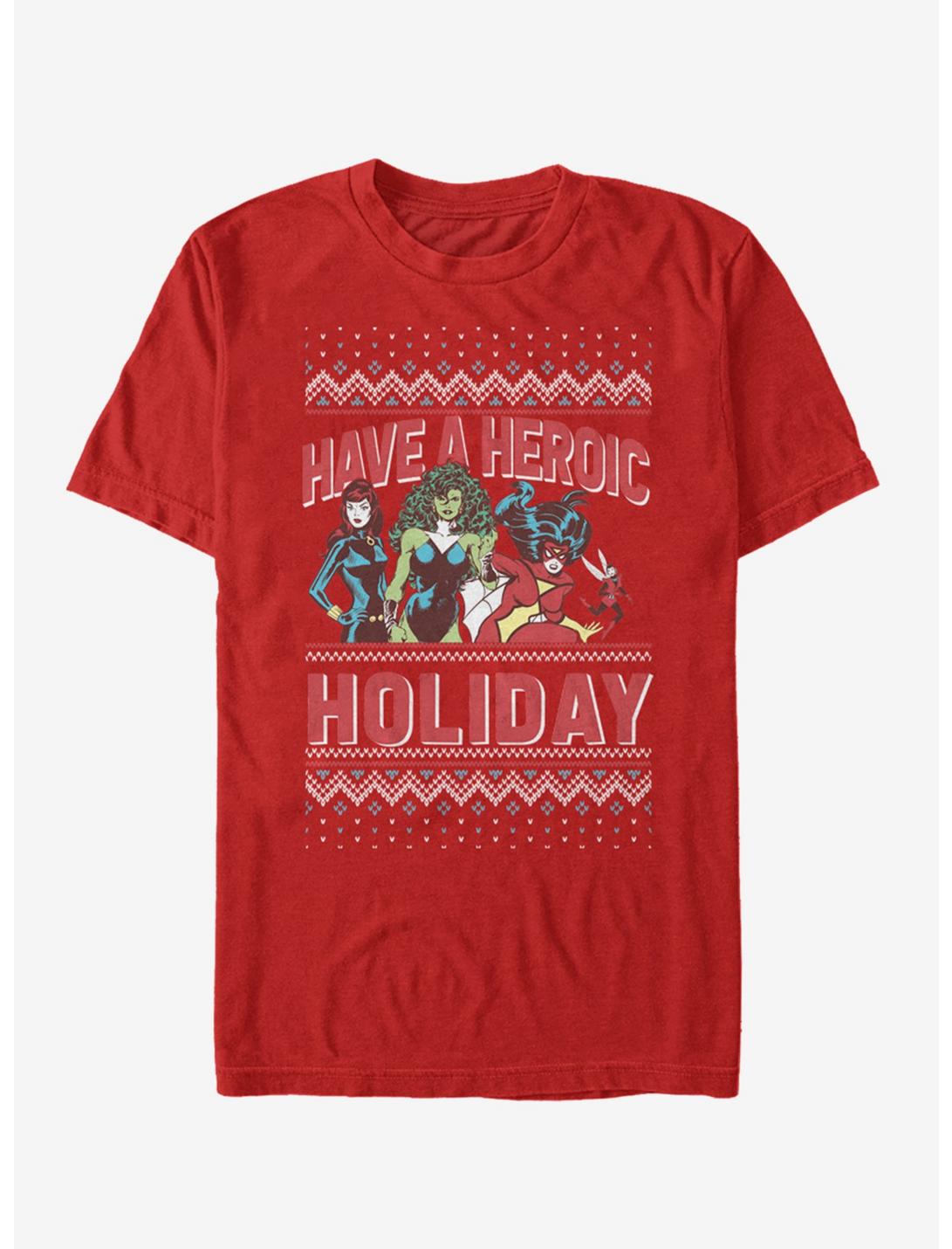 Marvel Heroic Holiday T-Shirt, RED, hi-res