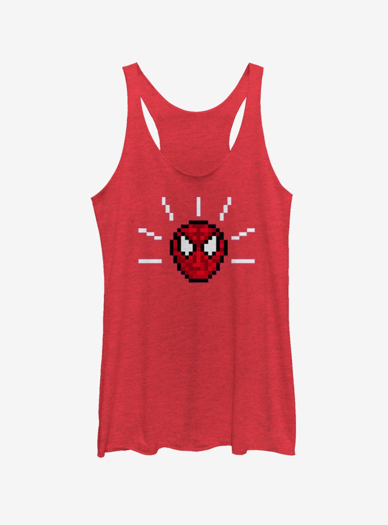 Marvel Spider-Man Pixel Spidey Sense Girls Tank, RED HTR, hi-res