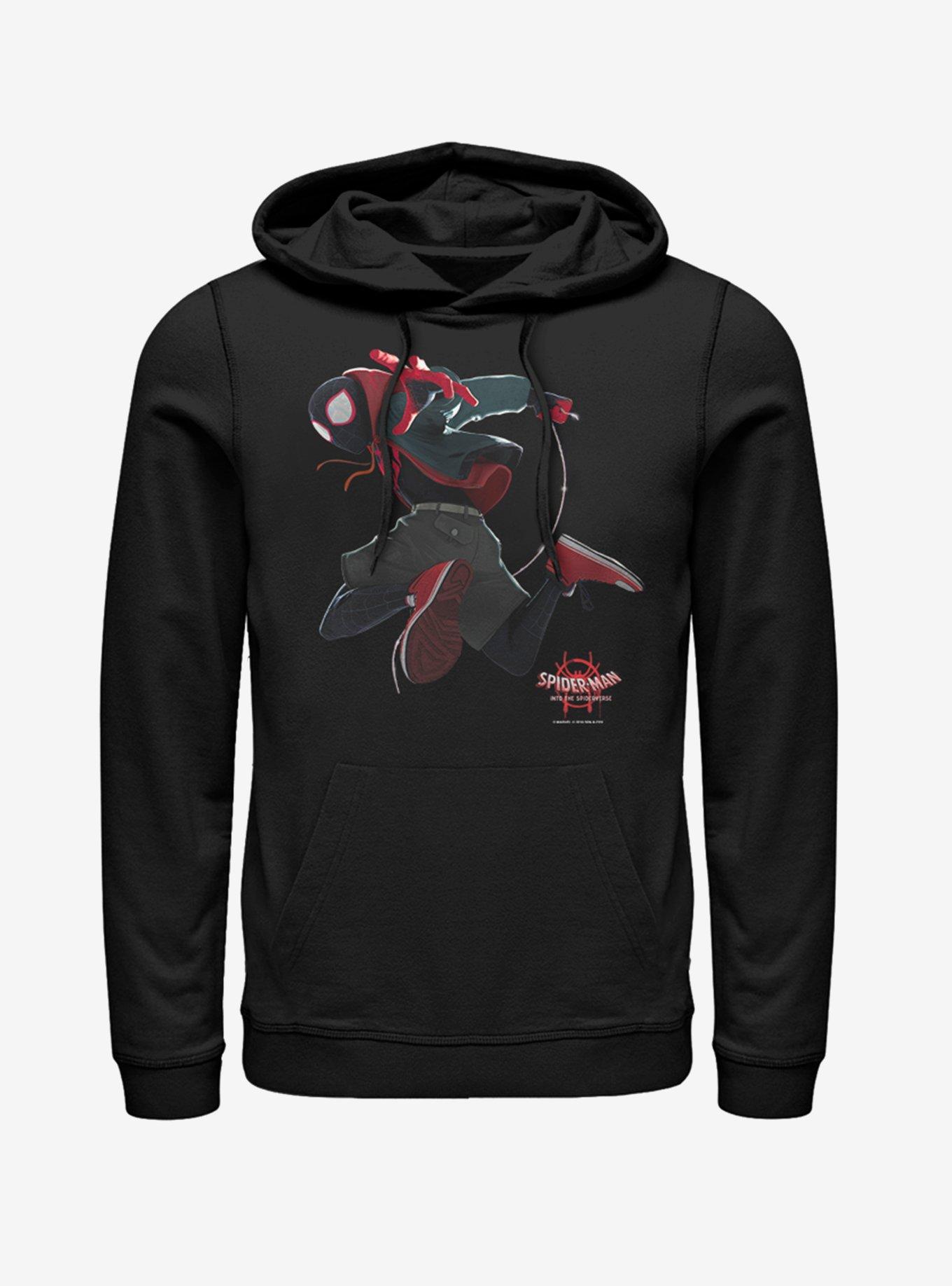 Marvel Spider-Man Jumped Miles Hoodie, BLACK, hi-res