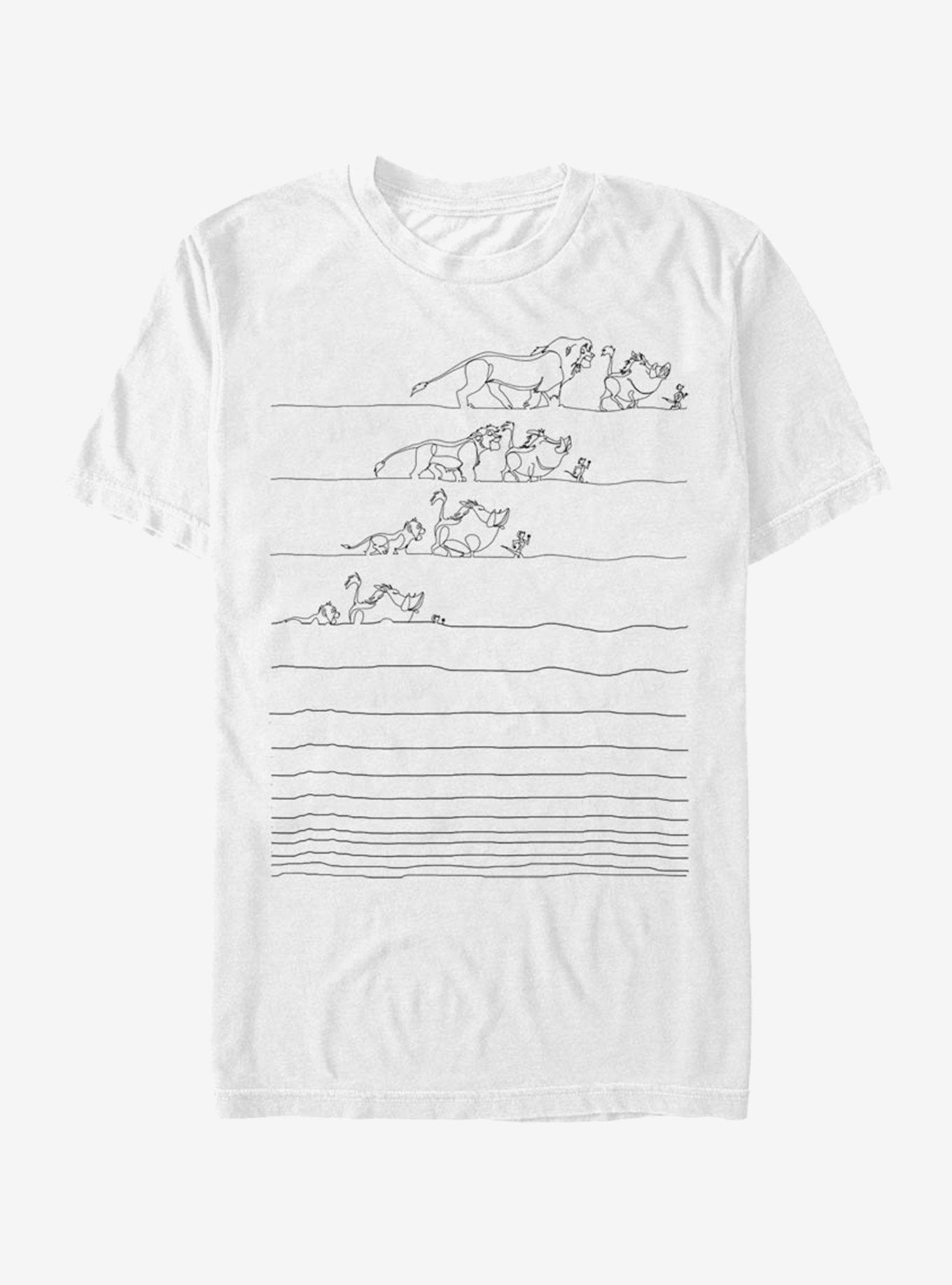 Disney The Lion King No Worry Lines T-Shirt, WHITE, hi-res