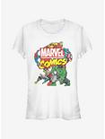 Marvel Spider-Man ClassicLogo Avengers Girls T-Shirt, WHITE, hi-res